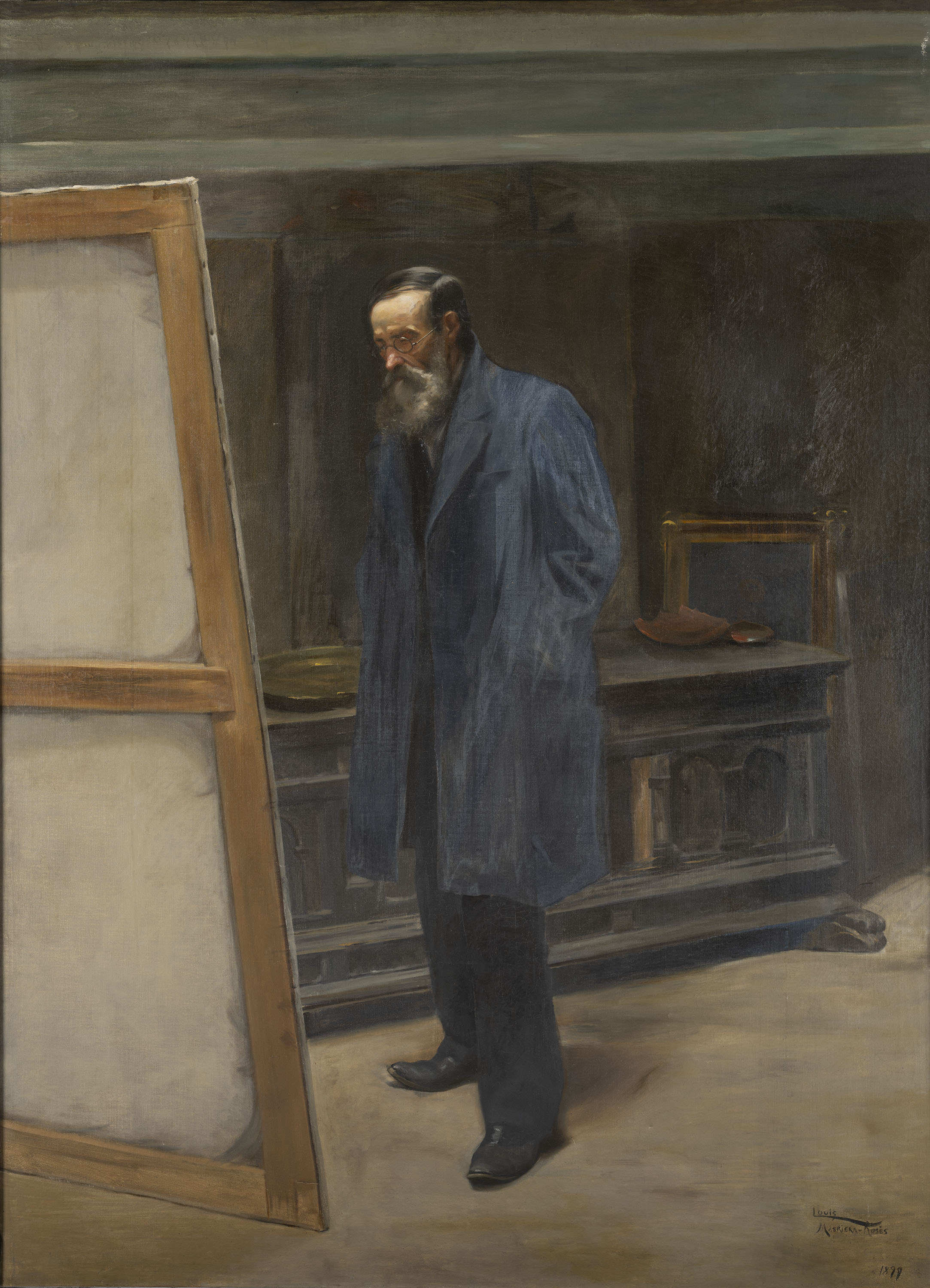 image for: Vell mirant un quadre, Lluís Masriera