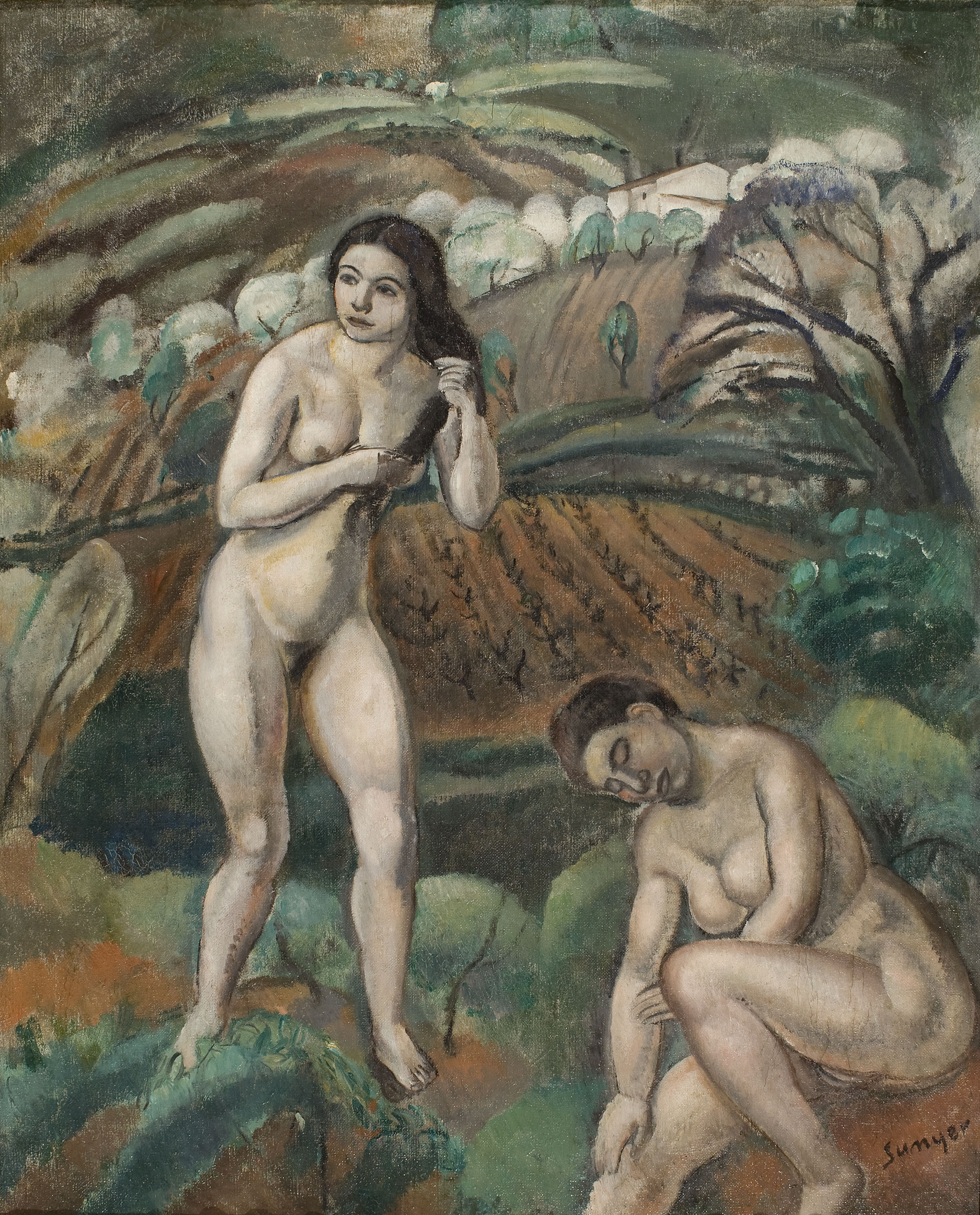 image for: Joaquim Sunyer - Dues figures femenines nues - Cap a 1913