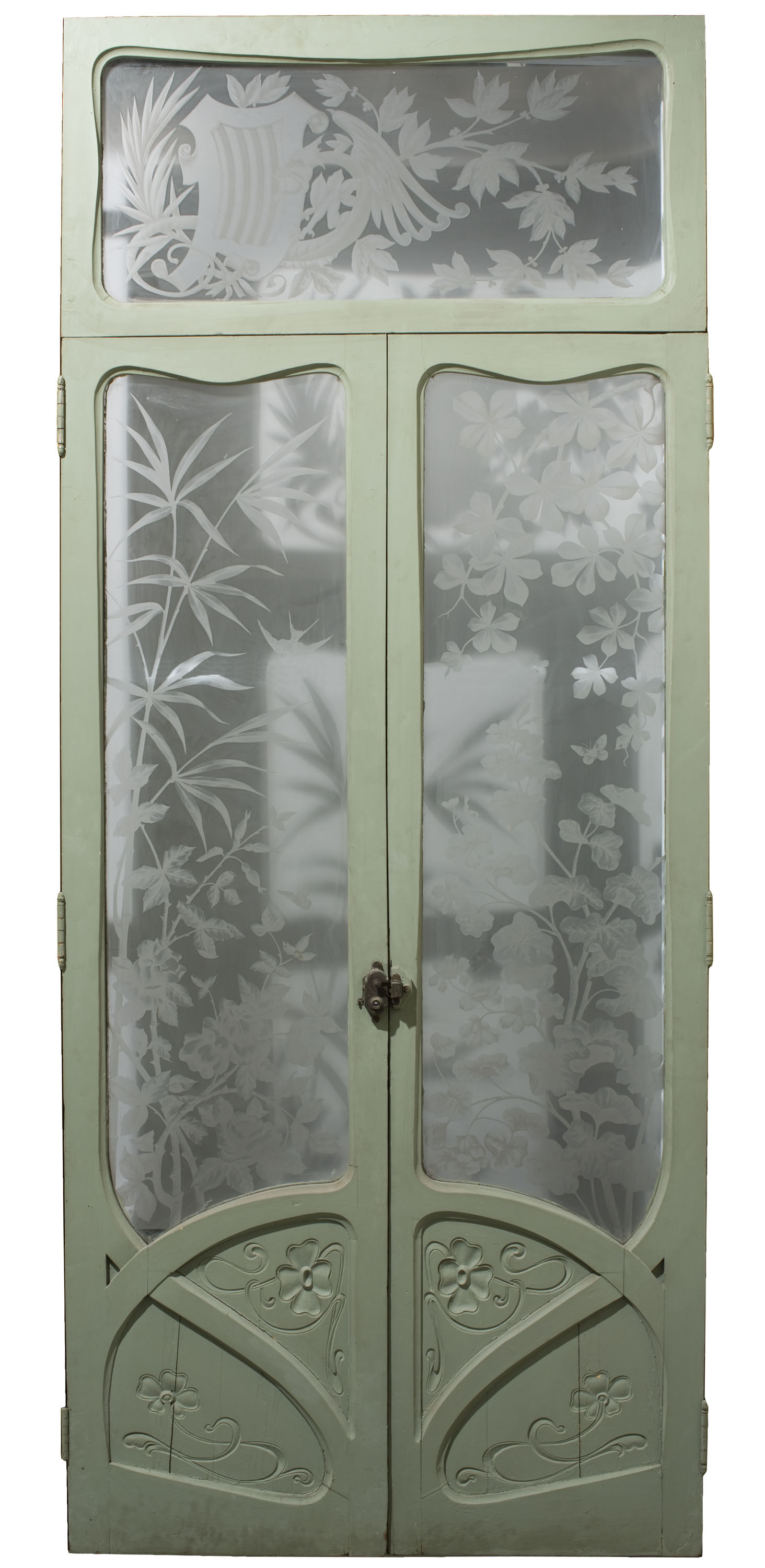 image for: Anònim. Catalunya - Porta vidriera amb decoració floral - Primera meitat del segle XX