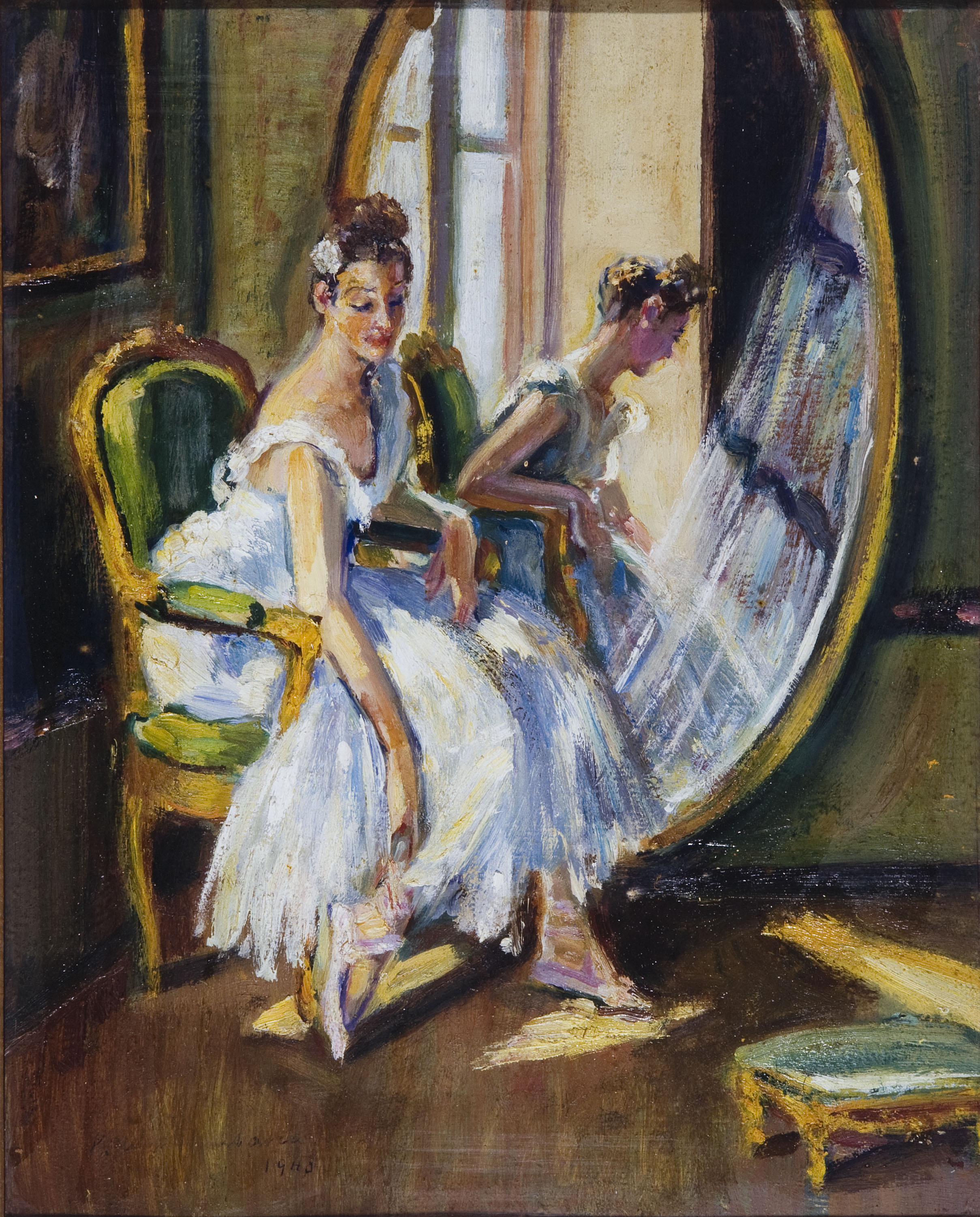 image for: Pere Casas Abarca - Interior de saló - 1943