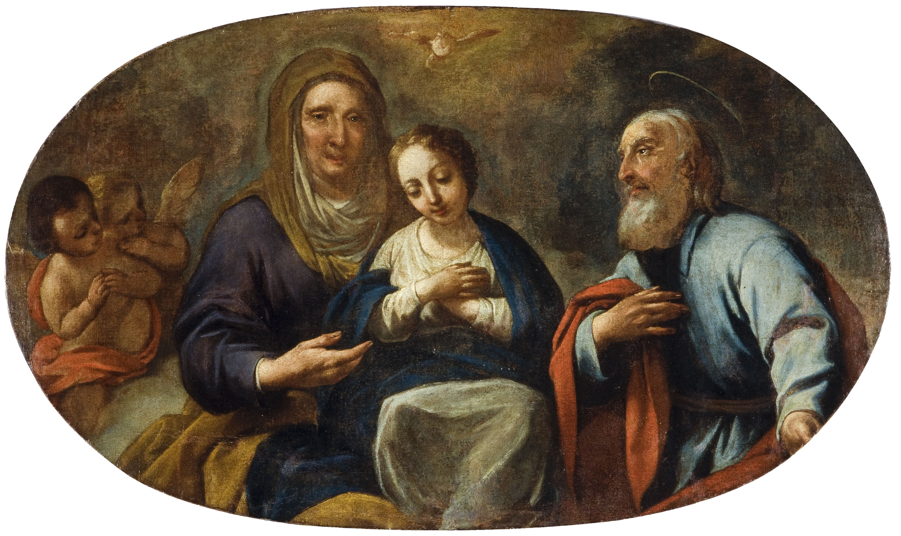 image for: Antoni Viladomat - Mare de Déu nena entre sant Joaquim i santa Anna - Entre 1720-1730