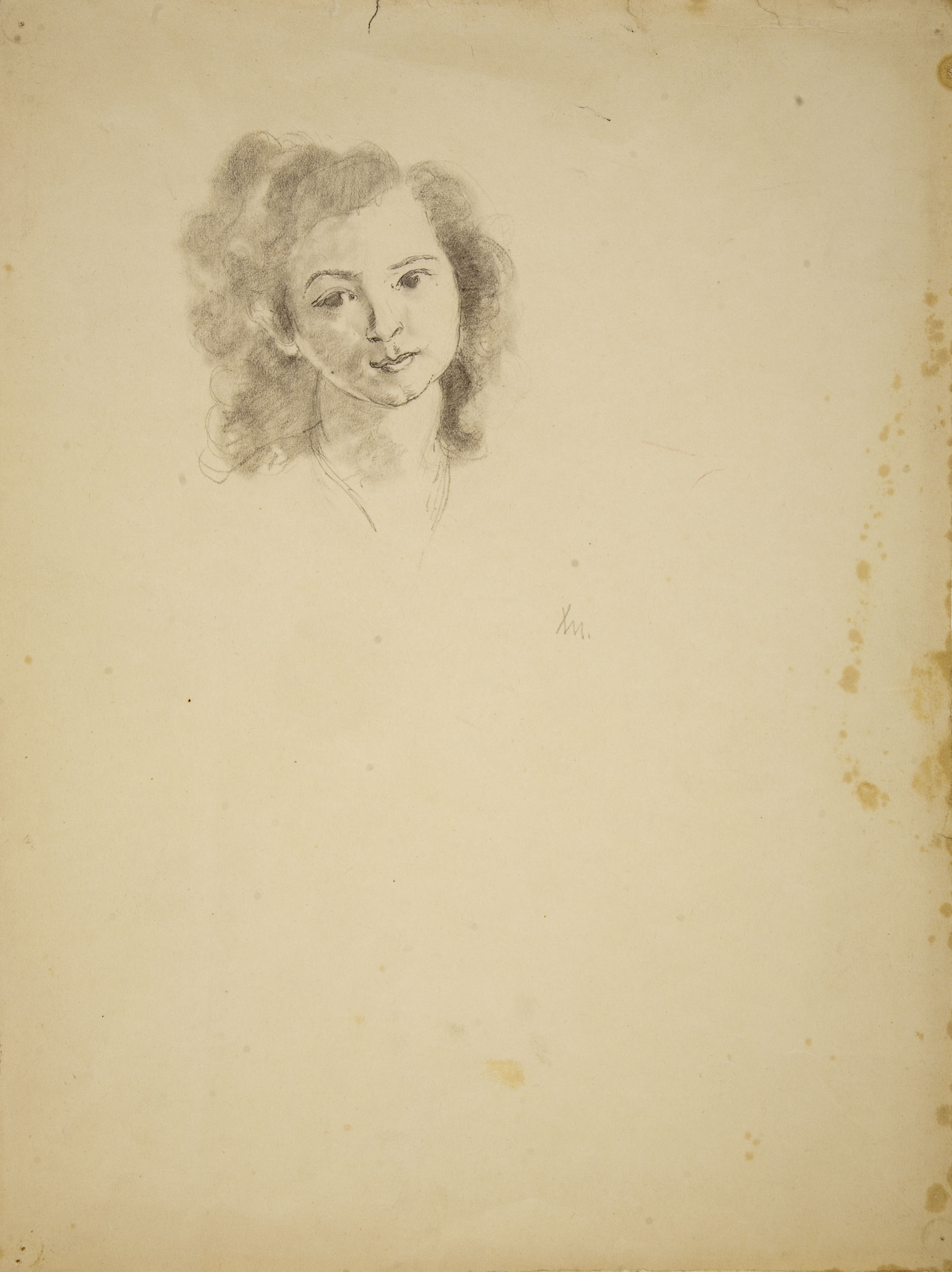 image for: Xavier Nogués - Estudi preparatori per al retrat de Fanny Pérez Angelón - Cap a 1940