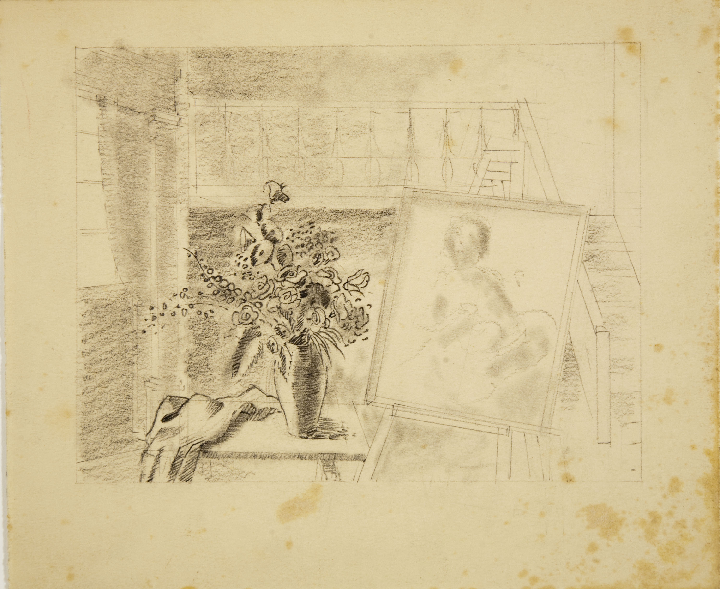 image for: Xavier Nogués - Estudi preparatori per a la participació de la posada de llarg de Fanny Pérez Angelón - Cap a 1940