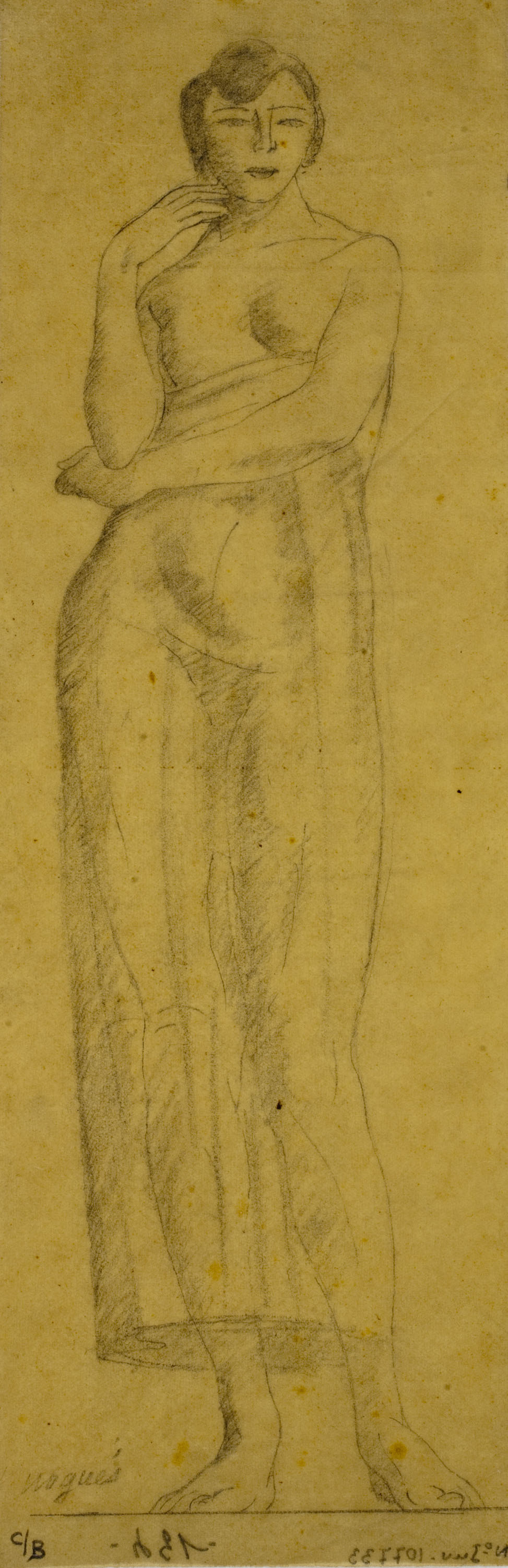 image for: Xavier Nogués - Dona dempeus, Estudi preparatori per a la decoració mural del saló de la casa Plandiura, Barcelona - 1916-1926