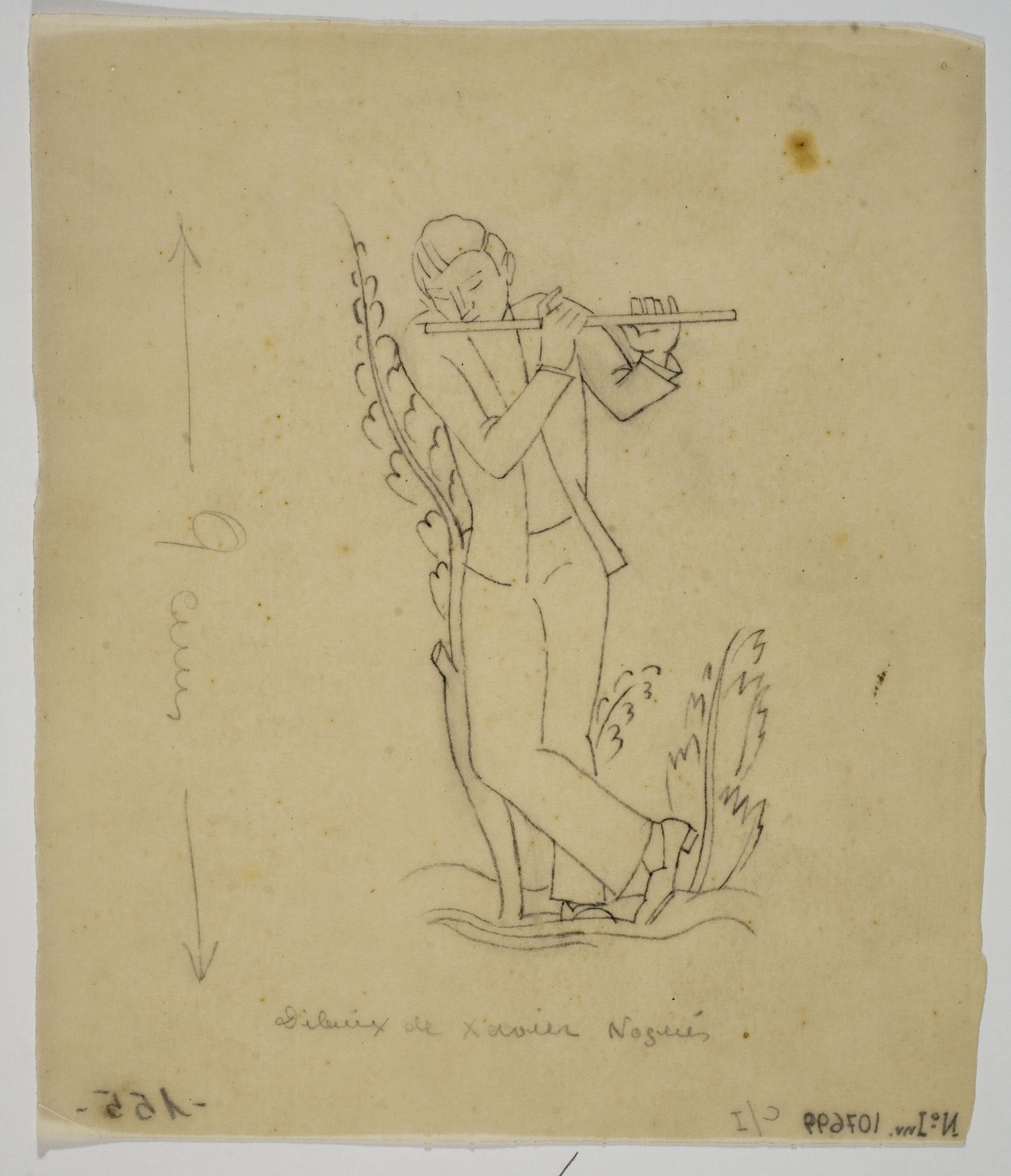 image for: Xavier Nogués - Flautista. Projecte no realitzat per a la decoració d&#039;un piano - Segon quart del segle XX