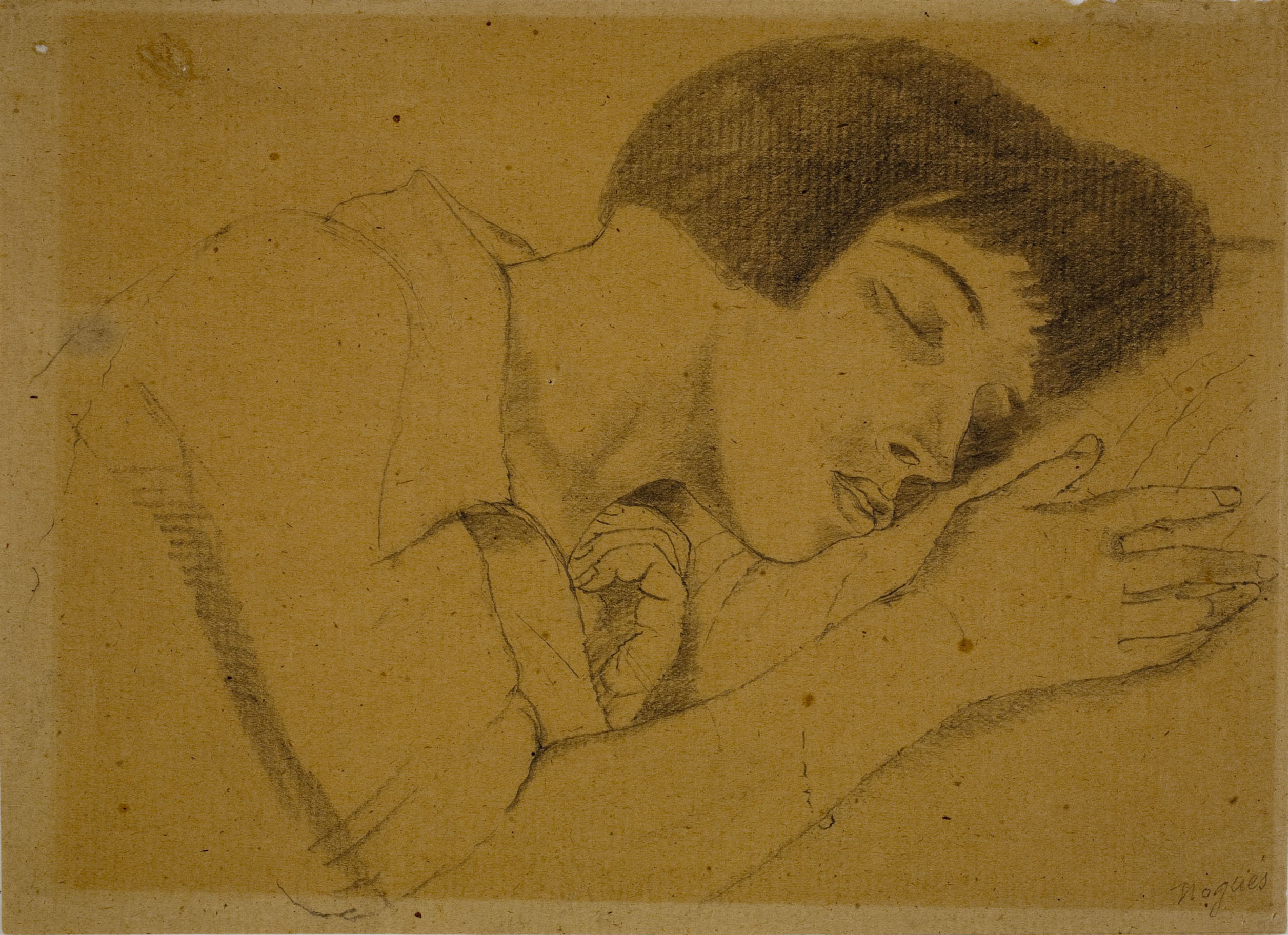 image for: Xavier Nogués - Retrat d&#039;Isabel Escalada, esposa de l&#039;artista, dormint - Cap a 1925