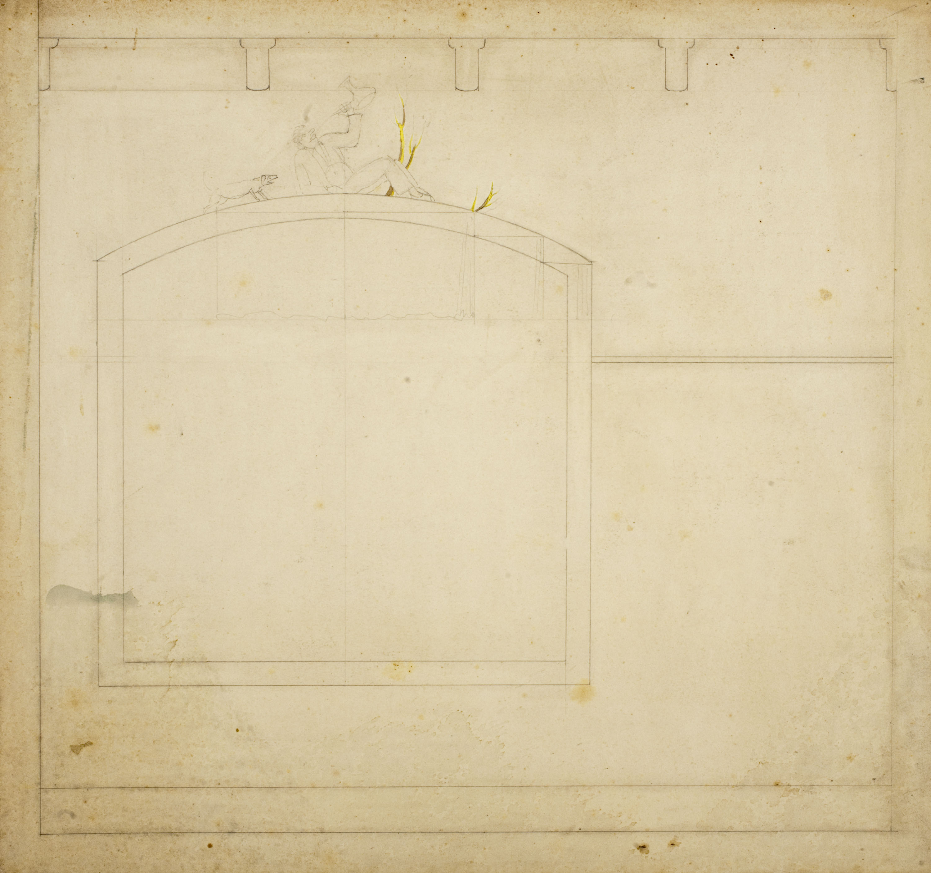 image for: Xavier Nogués - Finestral. Estudi preparatori per a la decoració mural del menjador de la casa de Ricard Crespo - Cap a 1927