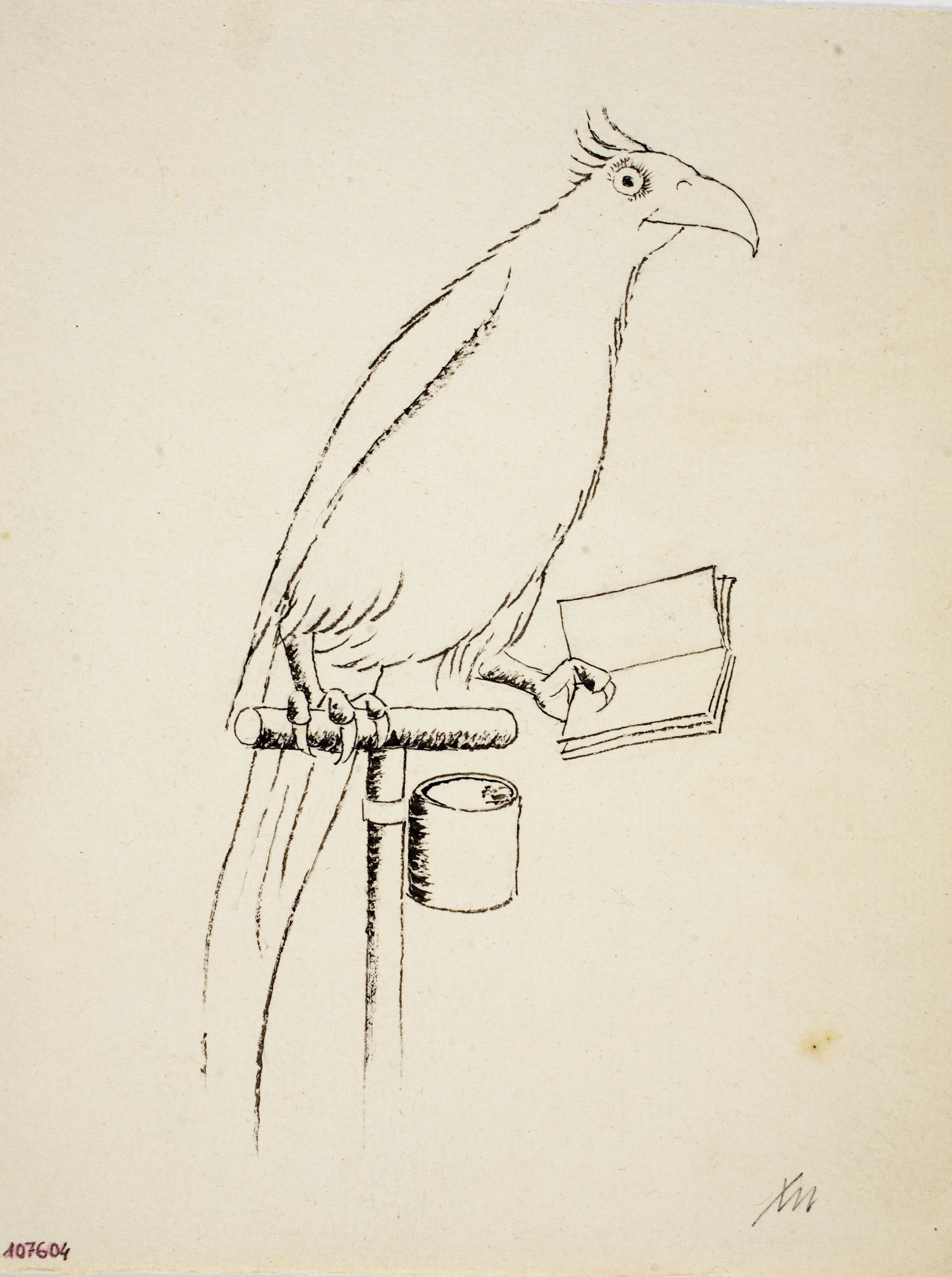 image for: Xavier Nogués - Papagai (il·lustració per al «Bestiari» de Joan Oliver) - Cap a 1937