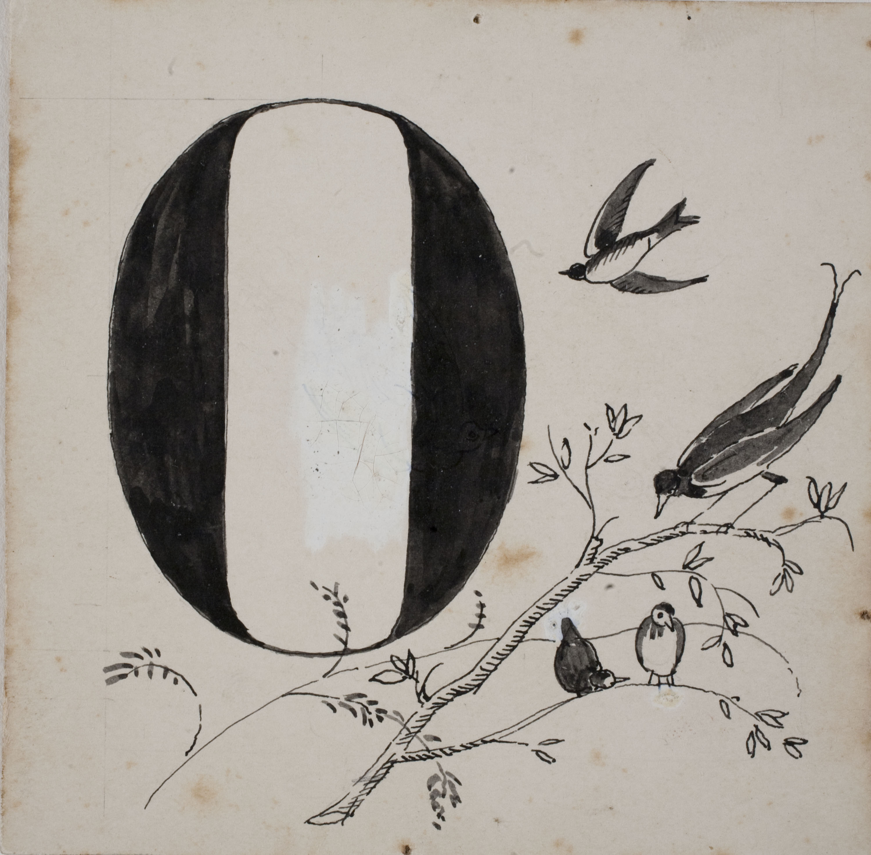 image for: Xavier Nogués - Lletra O (il·lustració per a l&#039;«Abecedari català per a nens» editat per la Llibreria Nacional Catalana de Salvat-Papasseit) - 1920