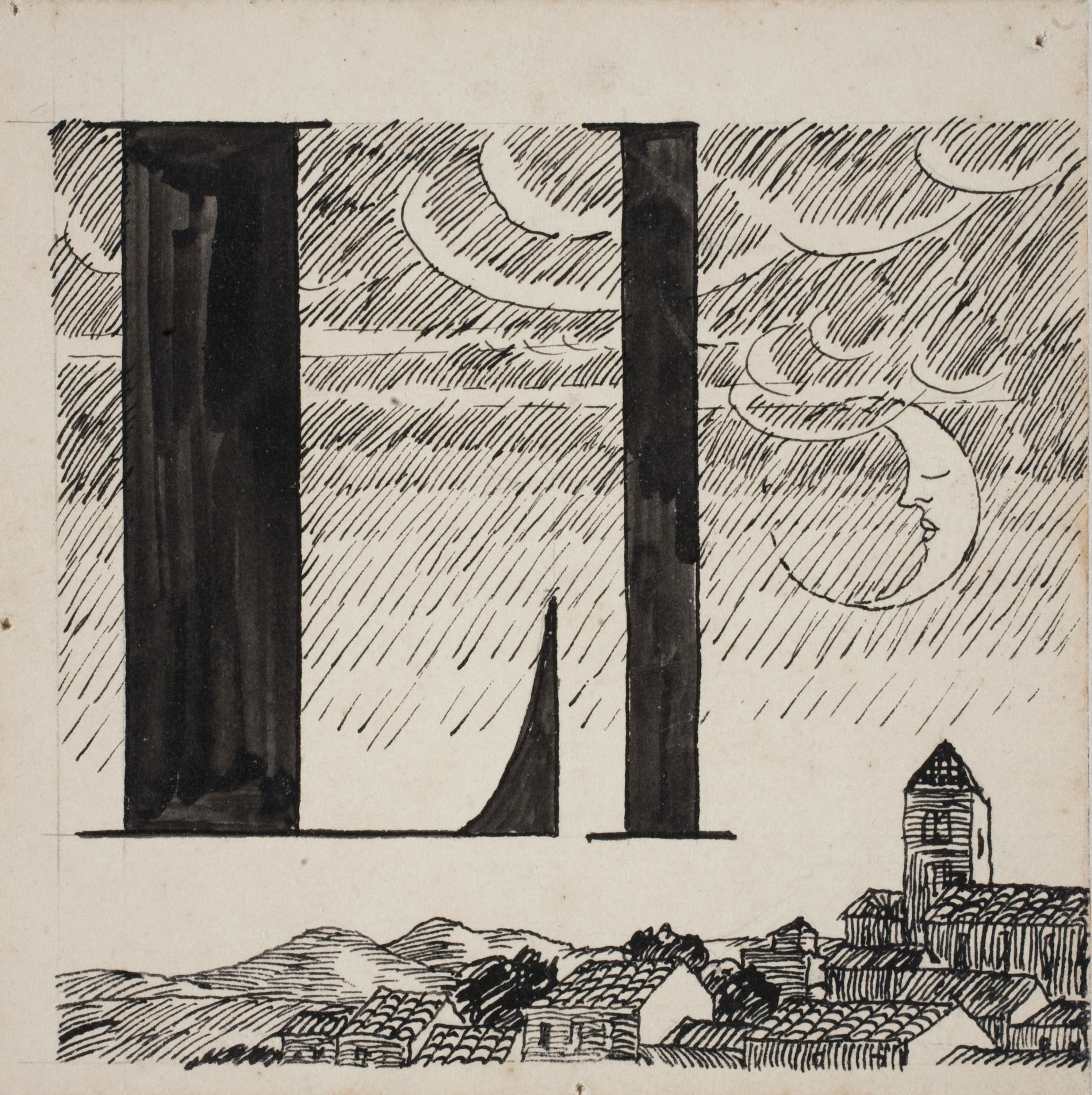 image for: Xavier Nogués - Dígraf Ll (il·lustració per a l&#039;«Abecedari català per a nens» editat per la Llibreria Nacional Catalana de Salvat-Papasseit) - 1920