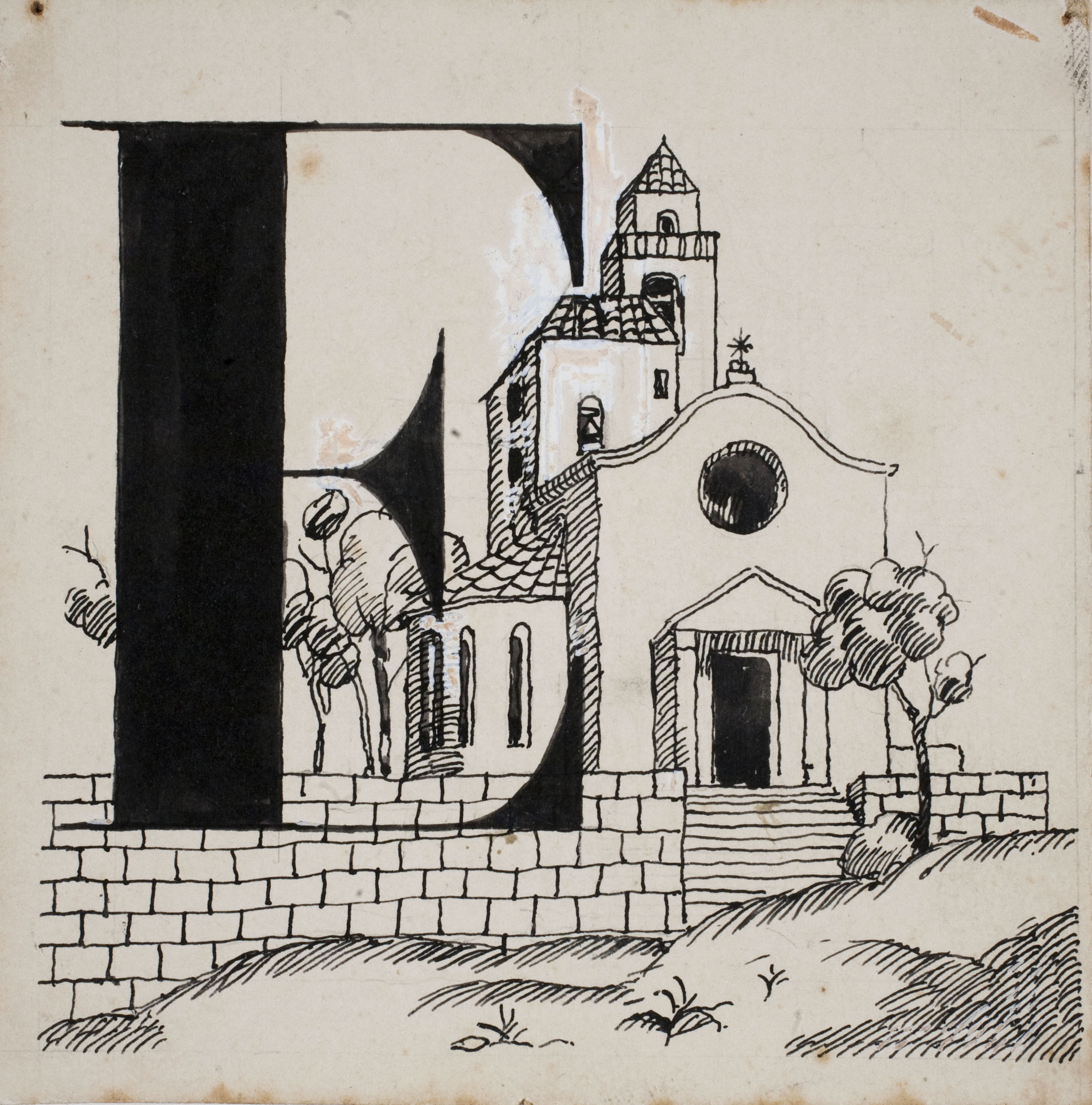 image for: Xavier Nogués - Lletra E (il·lustració per a l&#039;«Abecedari català per a nens» editat per la Llibreria Nacional Catalana de Salvat-Papasseit) - 1920