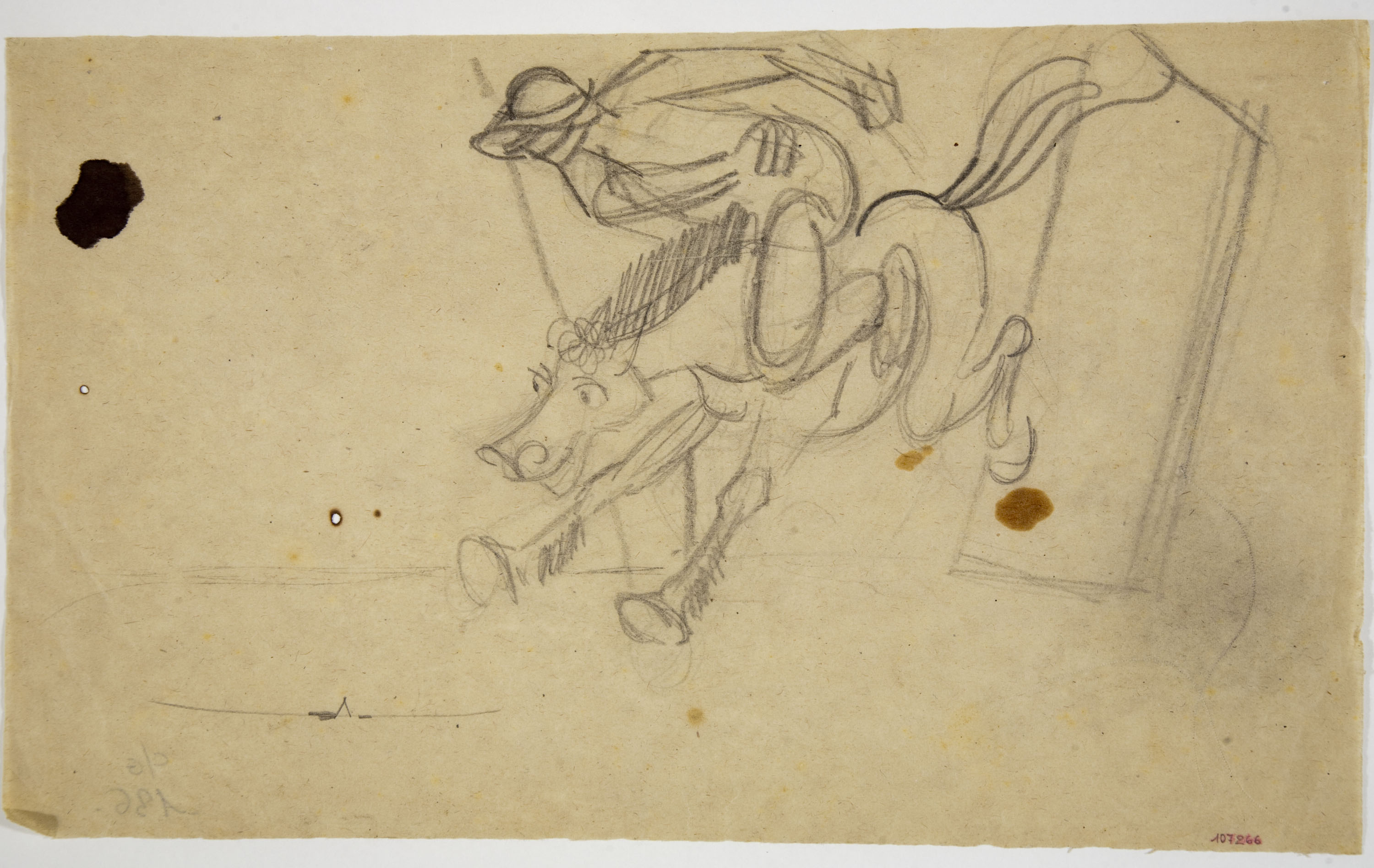 image for: Xavier Nogués - Genet. Estudi preparatori per al gravat «Mail Coach» - Cap a 1934