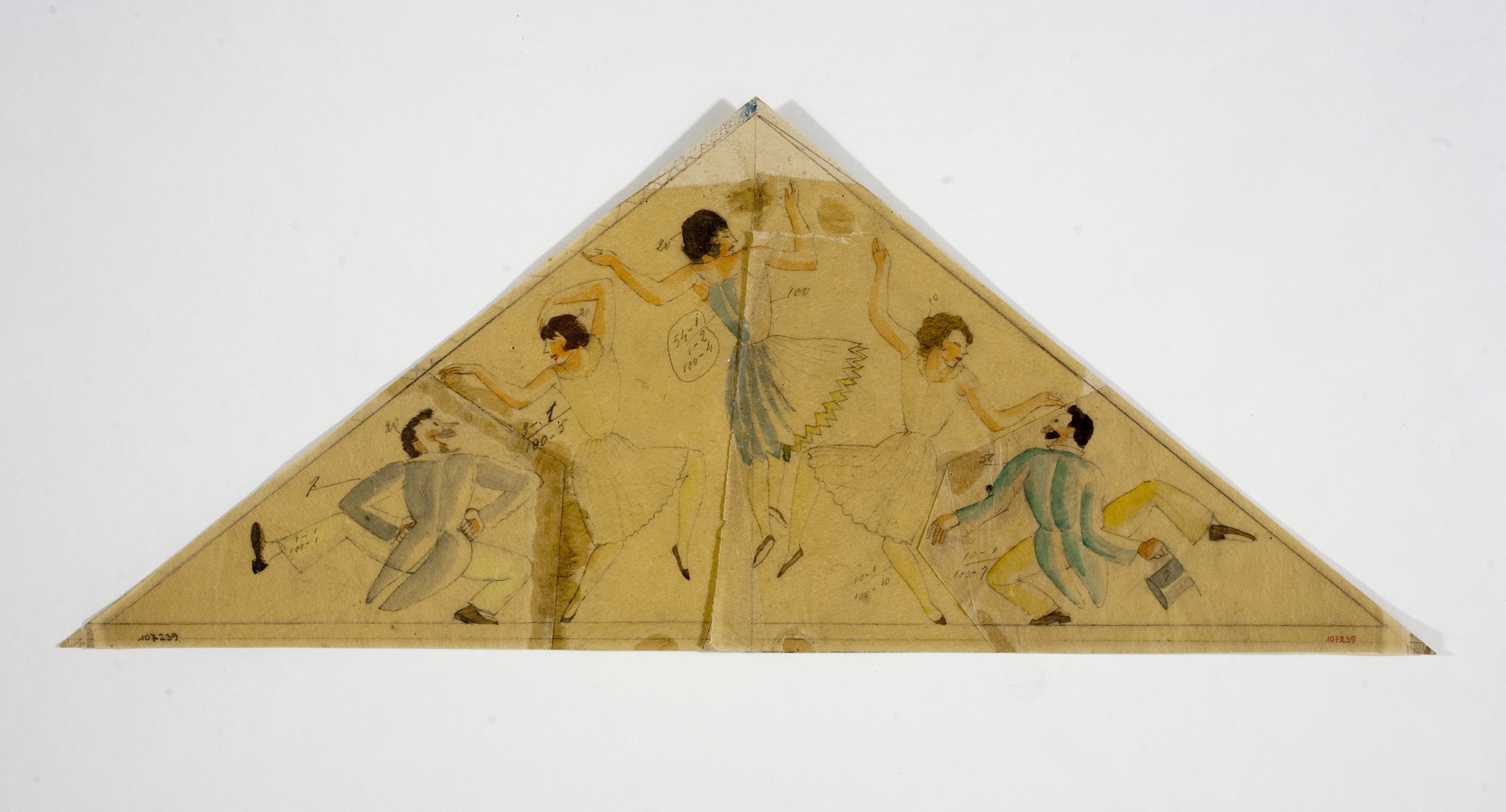 image for: Xavier Nogués - Homes i dones ballant. Estudi preparatori per a la decoració d'un marc de mirall - Cap a 1924-1928