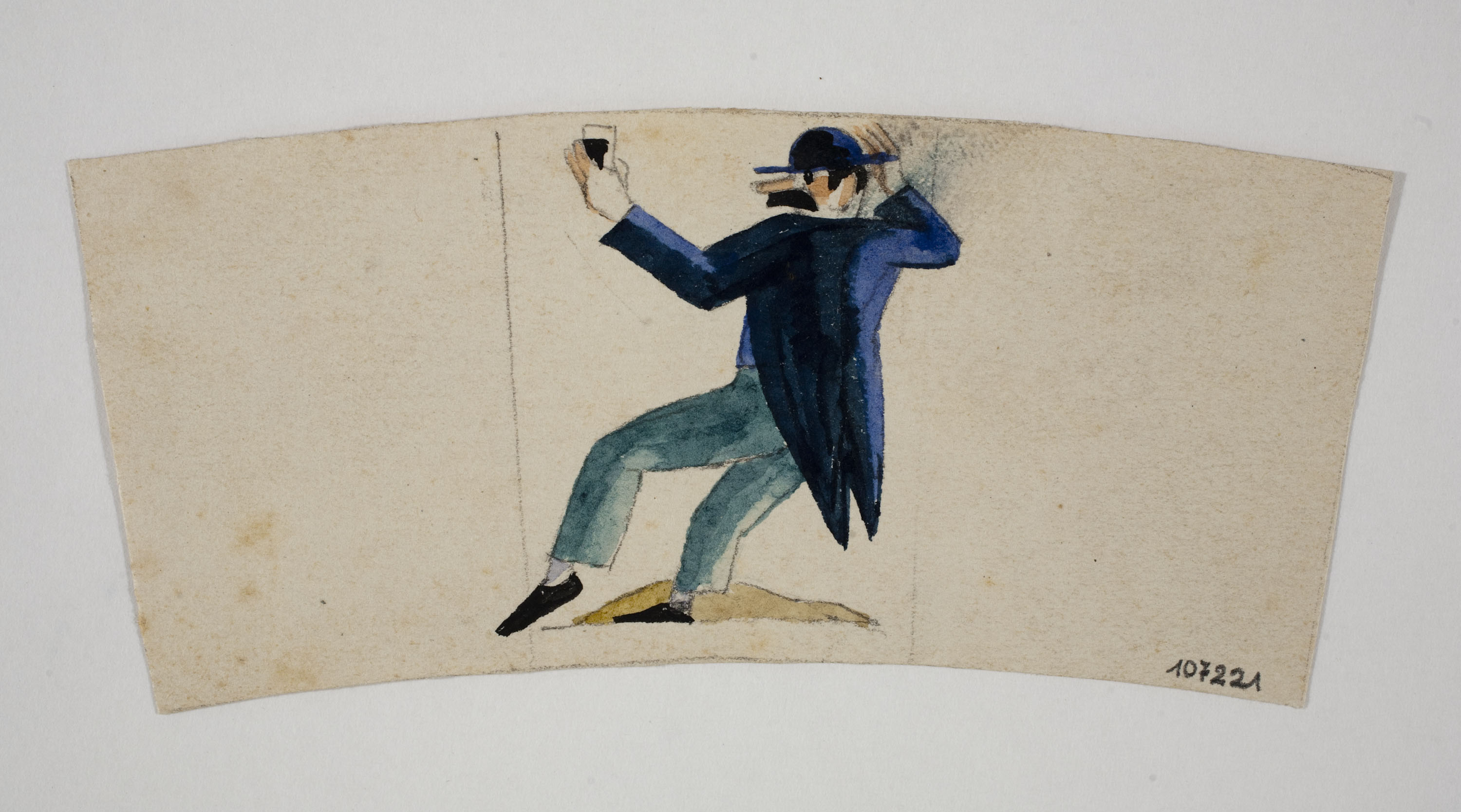 image for: Xavier Nogués - Borratxet. Estudi preparatori per a la decoració d&#039;un got de vidre esmaltat - Cap a 1924-1928