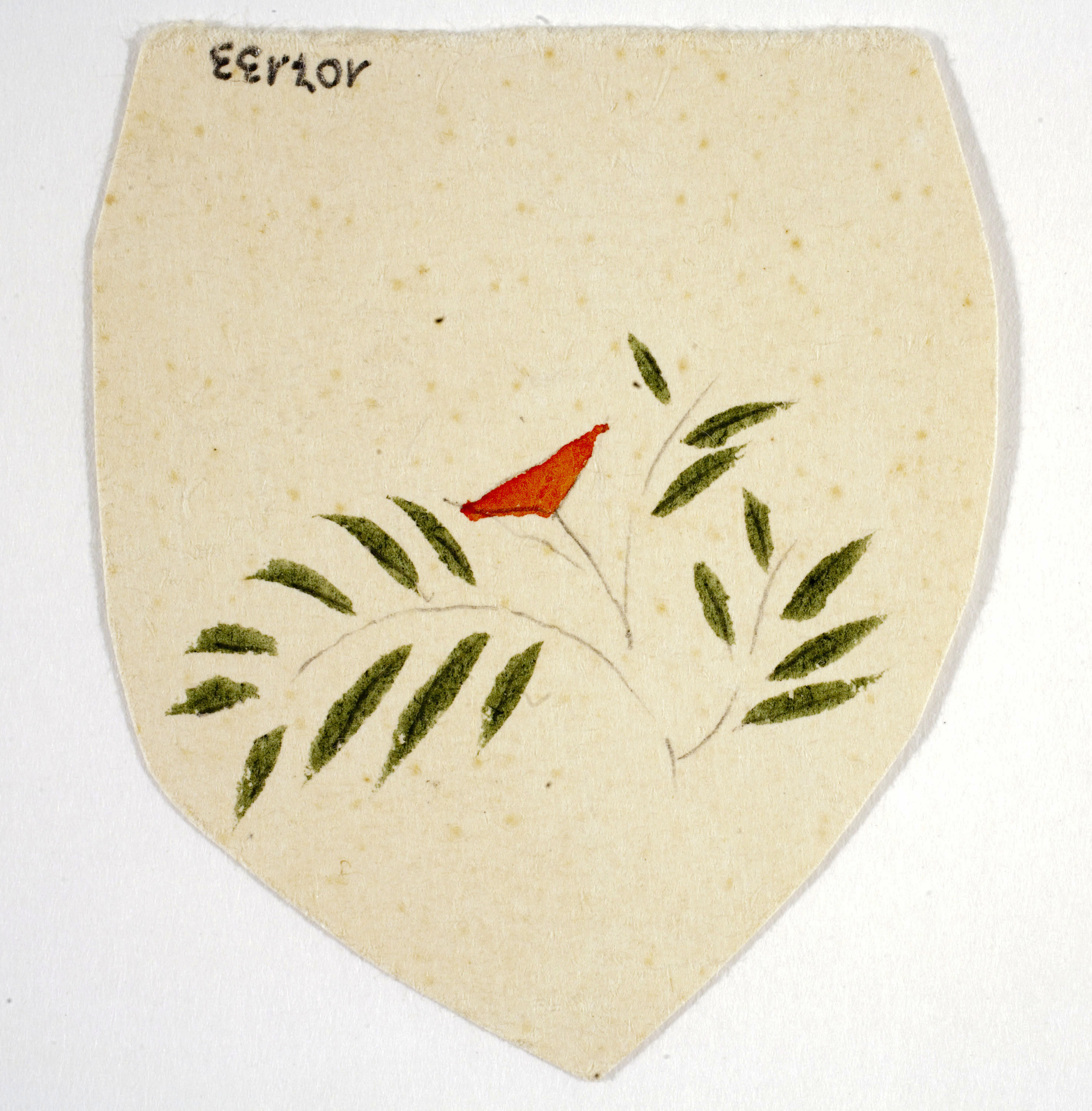 image for: Xavier Nogués - Flor. Estudi preparatori per a la decoració de vidre esmaltat - Cap a 1924-1928