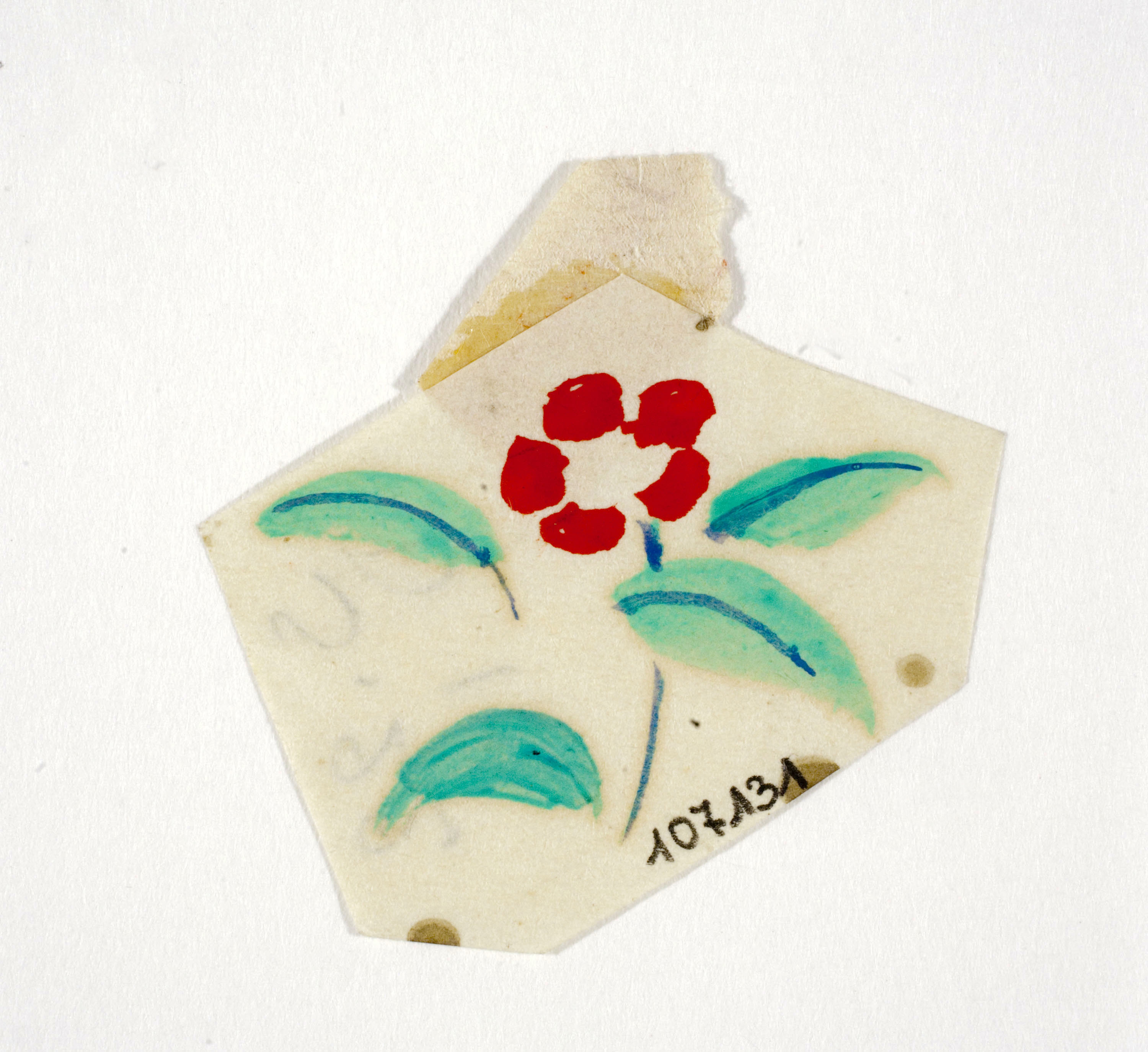 image for: Xavier Nogués - Flor. Estudi preparatori per a la decoració de vidre esmaltat - Cap a 1924-1928