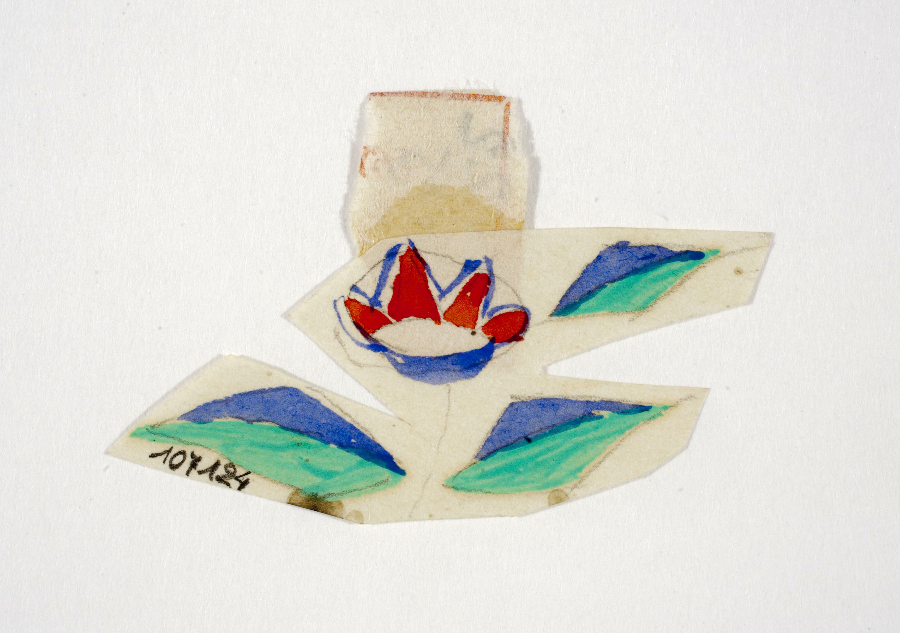 image for: Xavier Nogués - Flor. Estudi preparatori per a la decoració de vidre esmaltat - Cap a 1924-1928