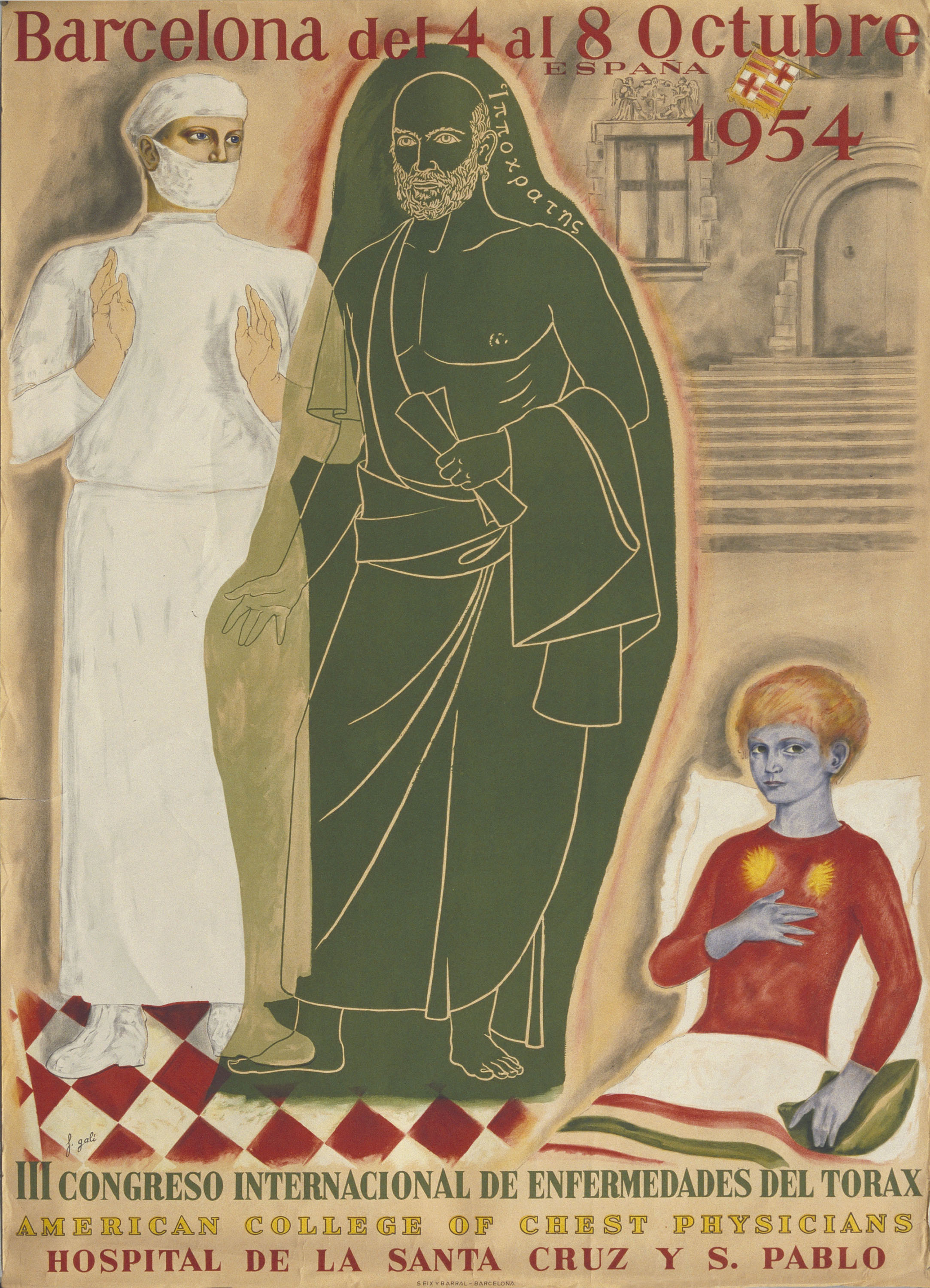 image for: Francesc d&#039;Assís Galí - III Congreso internacional de enfermedades del tórax. Barcelona 1954 - 1954