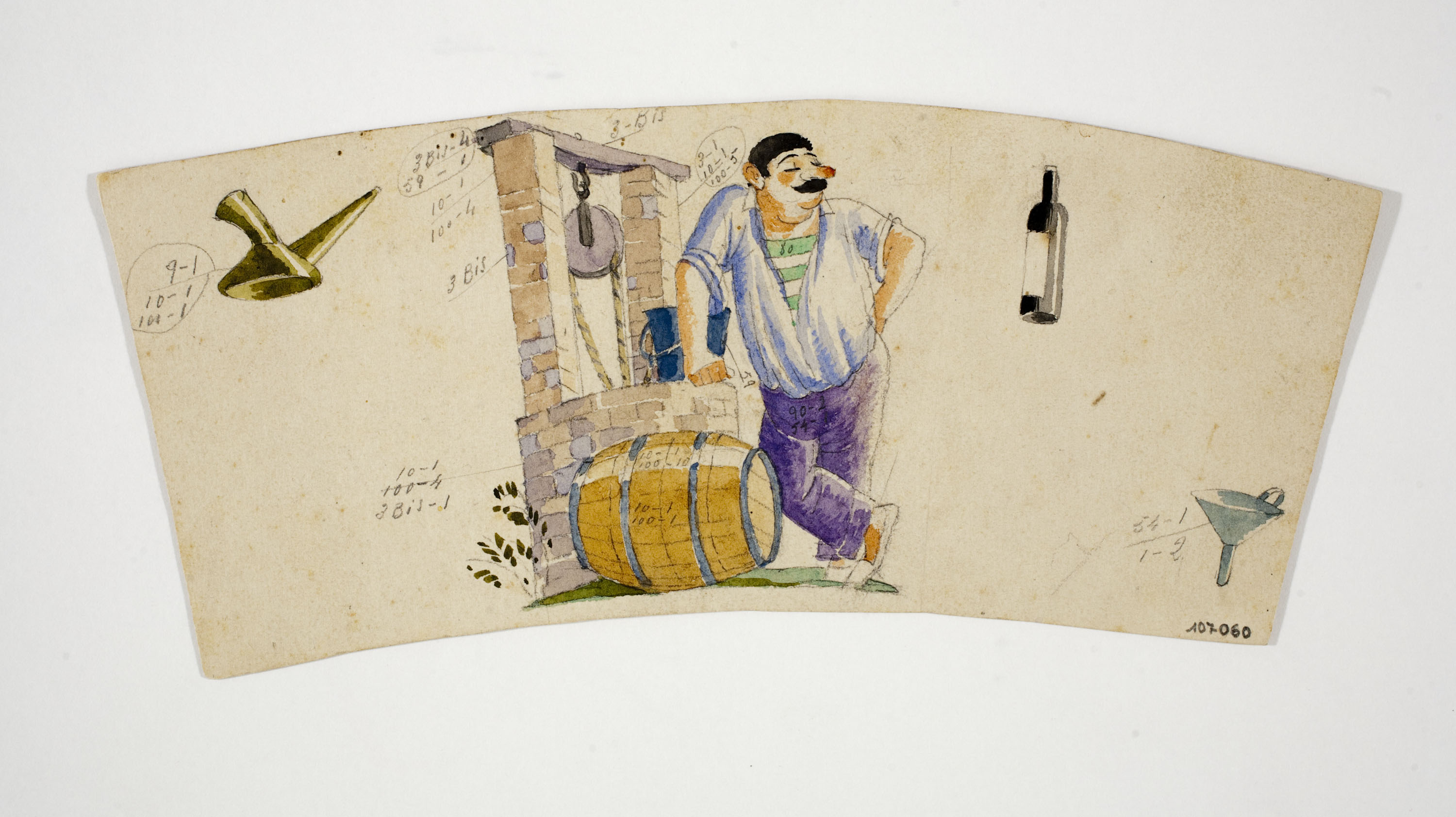 image for: Xavier Nogués - Aiguader. Estudi preparatori per a la decoració de vidre esmaltat - Cap a 1924-1928