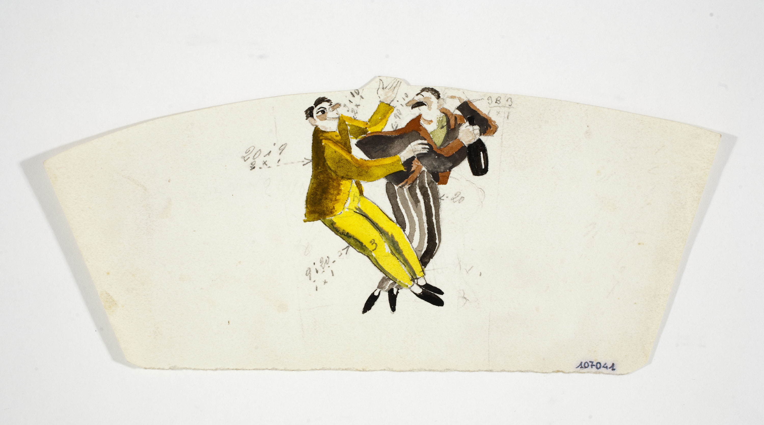 image for: Xavier Nogués - Borratxets. Estudi preparatori per a la decoració d&#039;un got de vidre esmaltat - Cap a 1924-1928