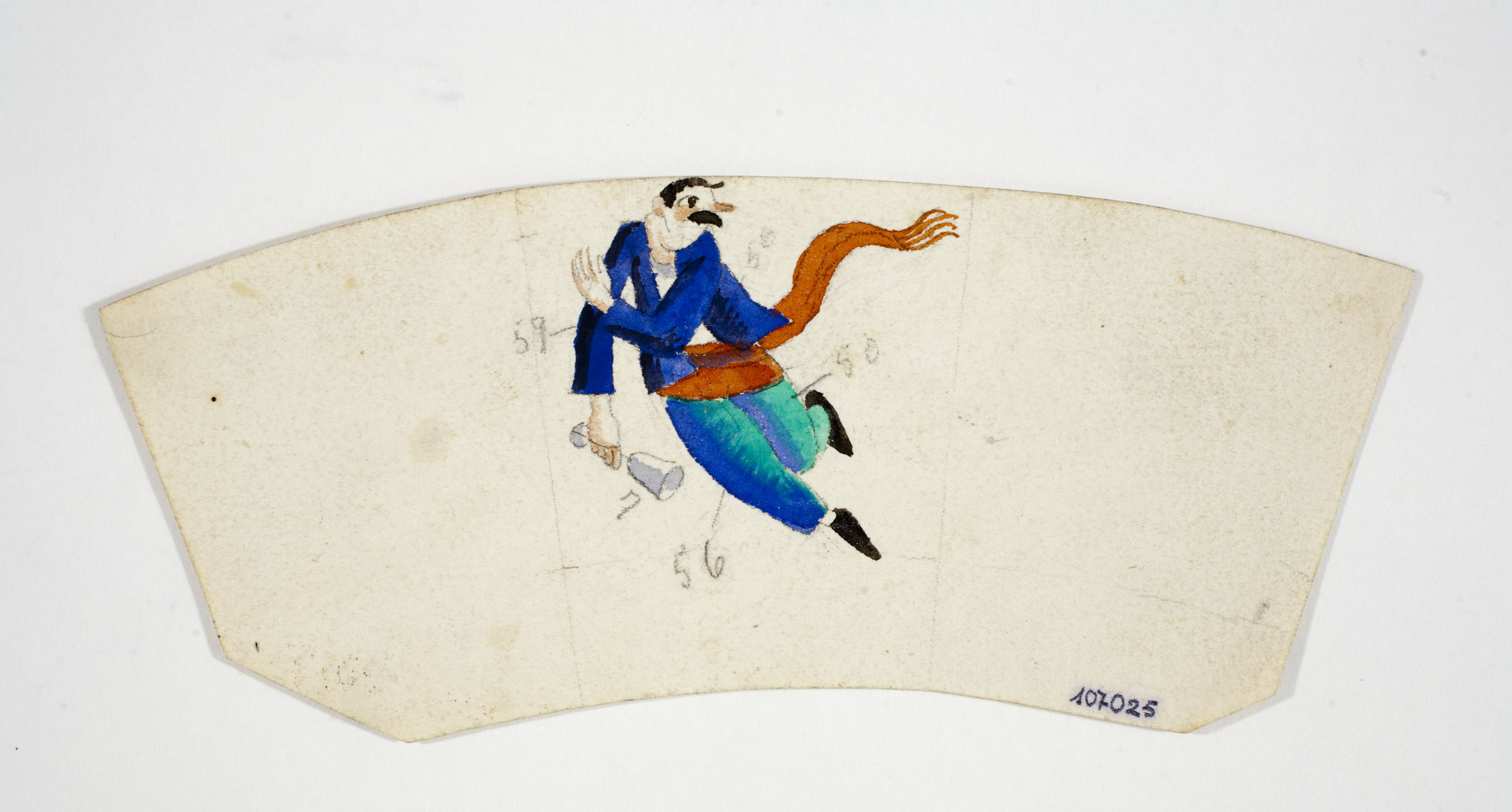 image for: Xavier Nogués - Borratxet. Estudi preparatori per a la decoració d&#039;un got de vidre esmaltat - Cap a 1924-1928