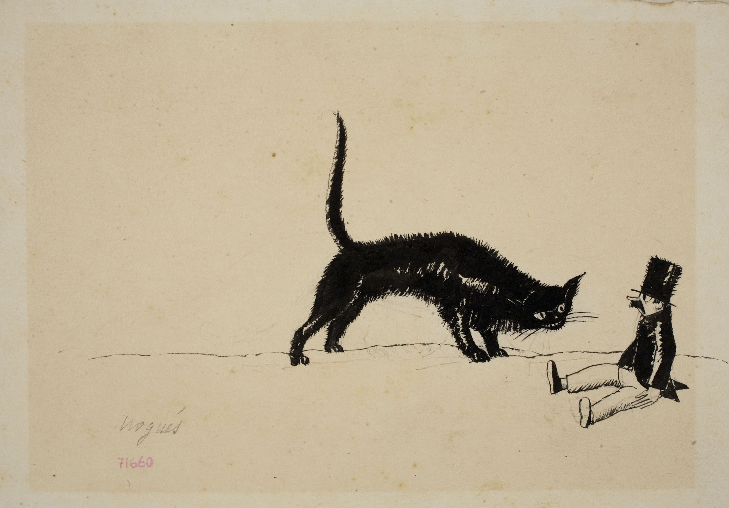 image for: Xavier Nogués - Gran gat i home - Primer quart del segle XX