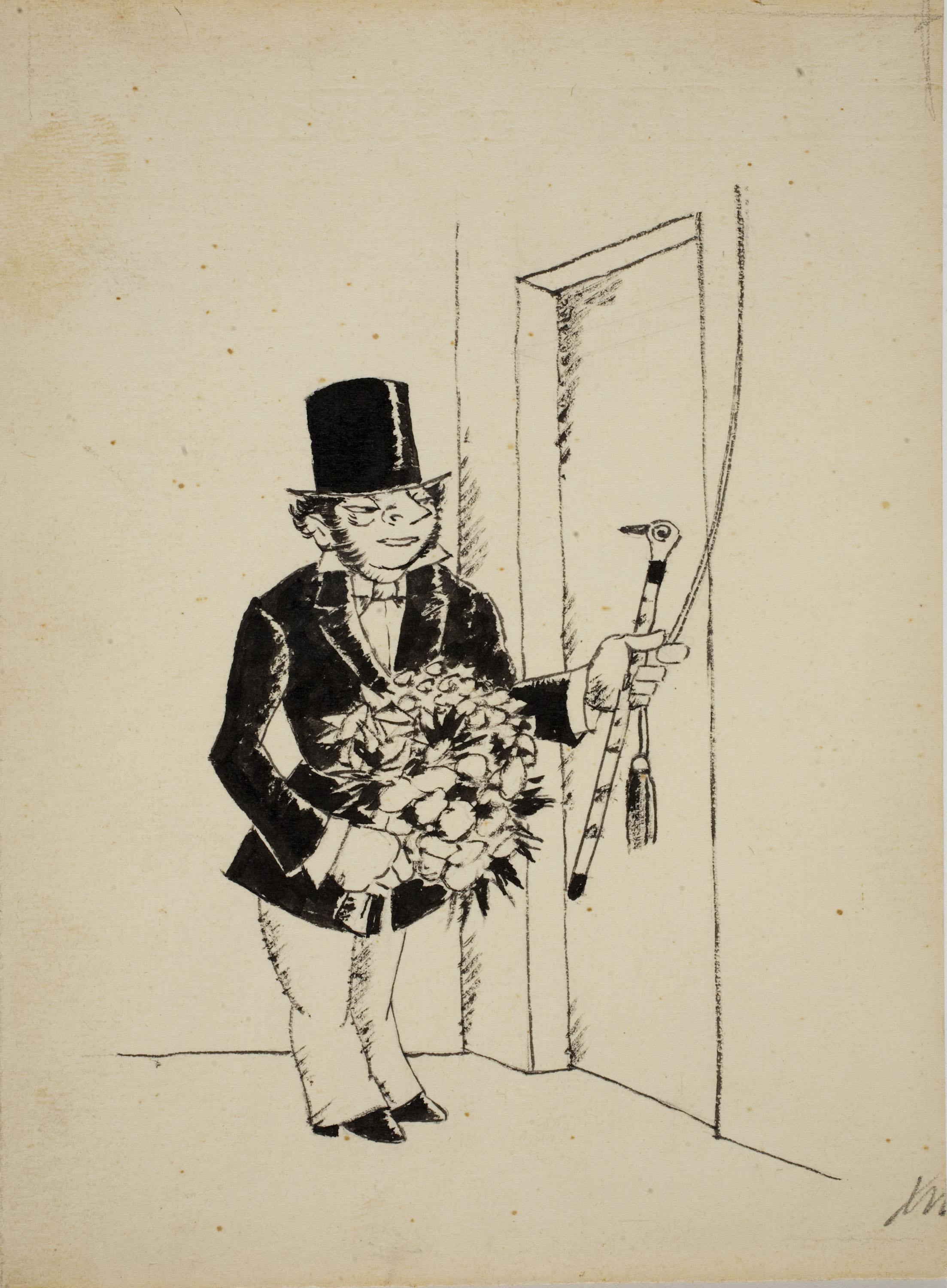 image for: Xavier Nogués - El sant de la mestressa (il·lustració per a l&#039;antologia «L&#039;humor a la Barcelona del vuitcents») - Cap a 1938