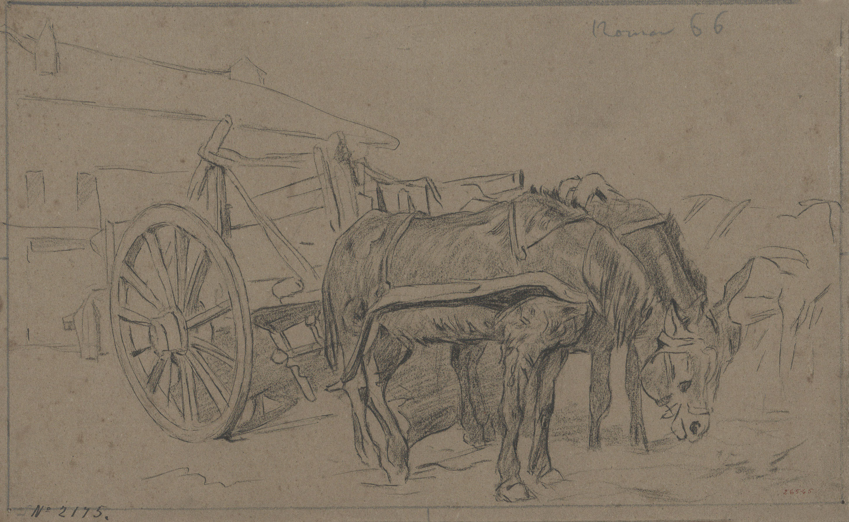 image for: Josep Lluís Pellicer - Carro i mules - 1866
