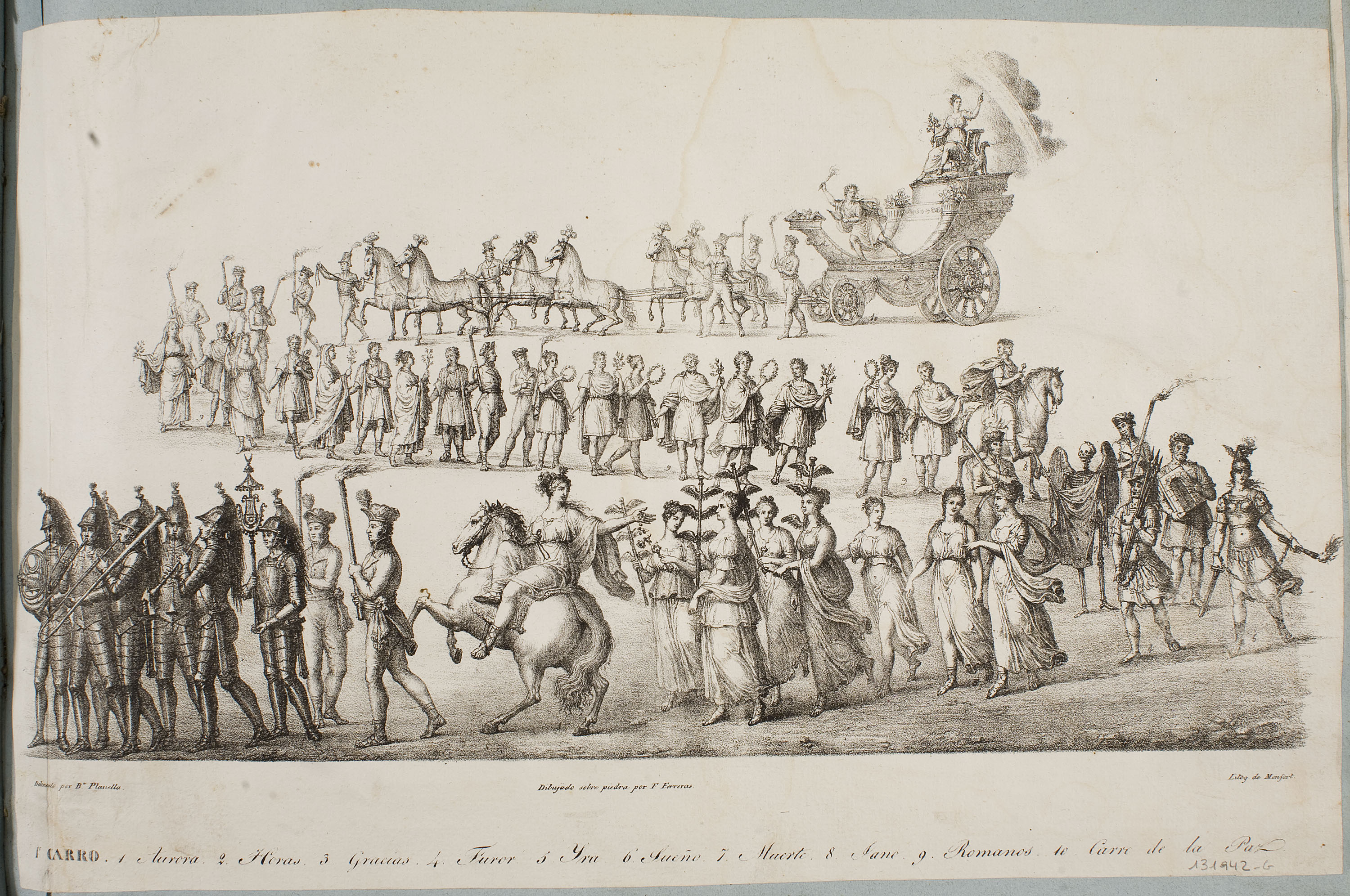 image for: Antoni Monfort - Primer carro  (Màscara reial commemorativa de la visita de Ferran VII i Maria Josepa Amàlia de Saxònia a Barcelona) - 1828