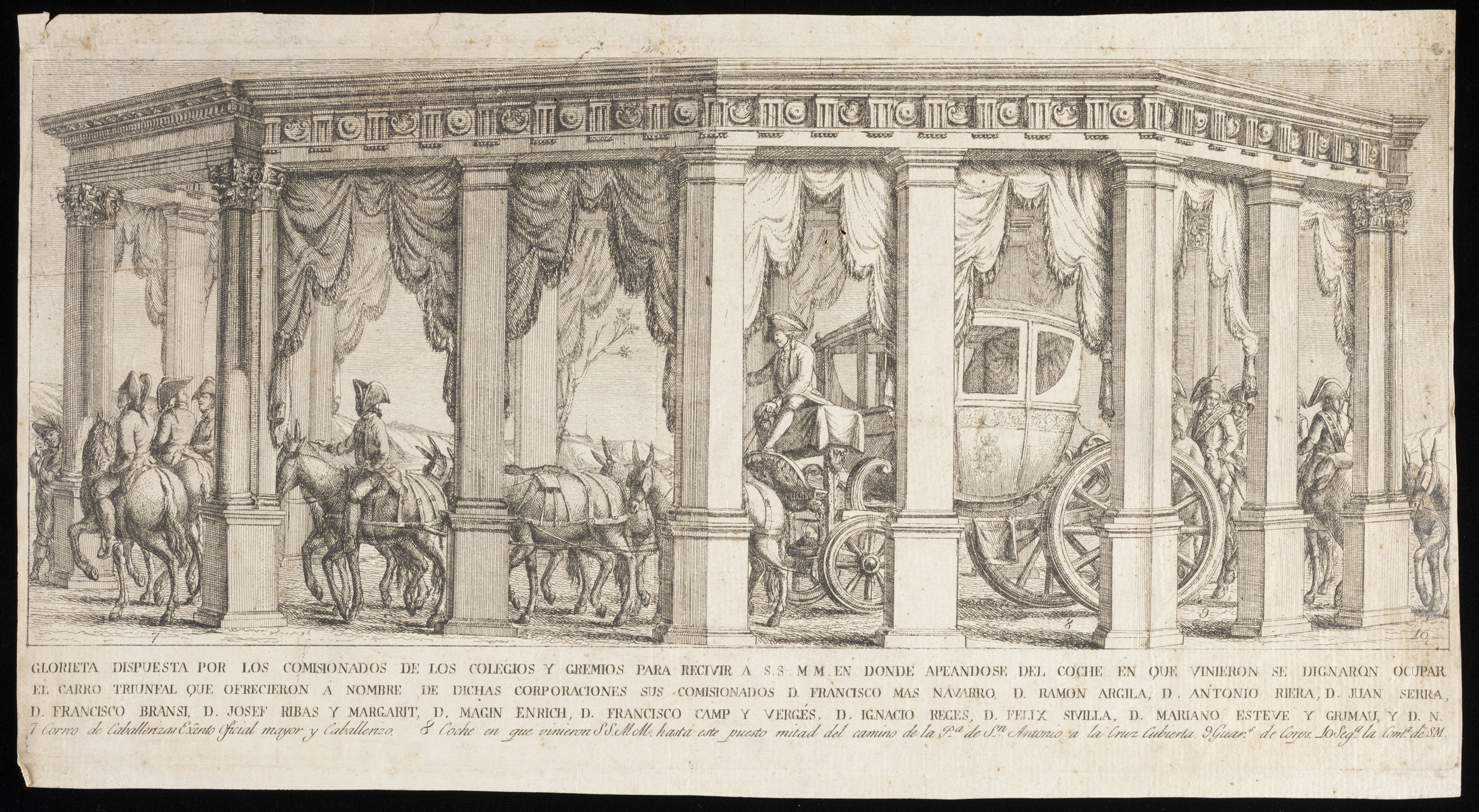 image for: Bonaventura Planella - Glorieta i carro triomfal ofert a Carles IV i Maria Lluïsa de Parma amb motiu de la seva arribada a Barcelona - 1802