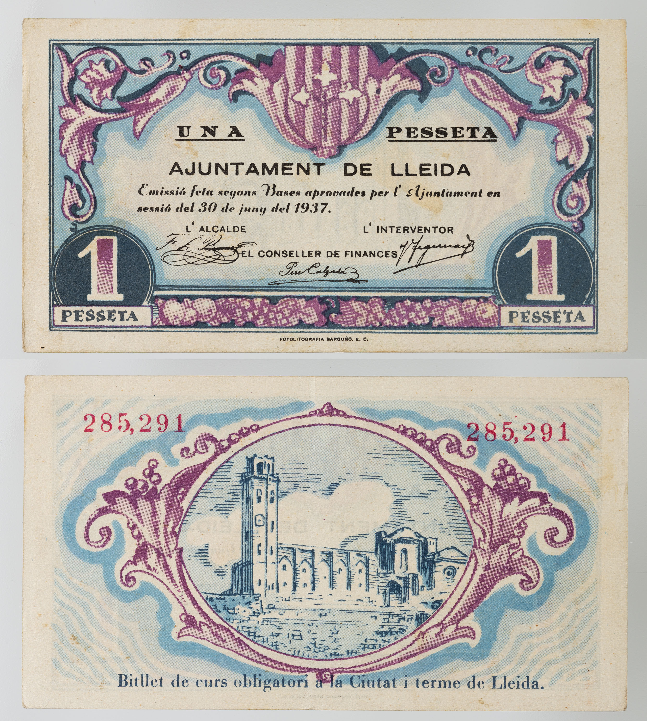 image for: No author avaliable - 1 pesseta - 1937