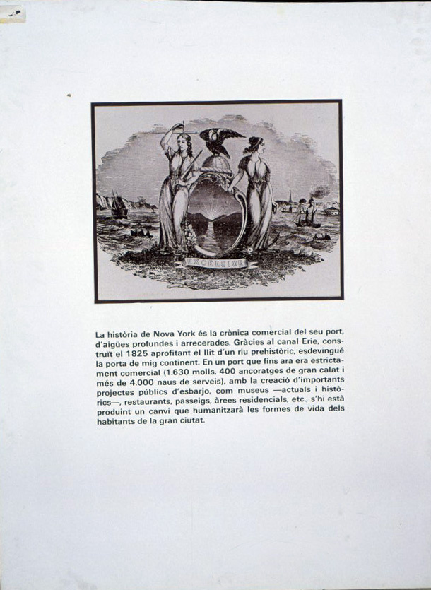 image for: Carles Fontserè - Plafó 33. El port: símbols marítims sobre la intensa activitat que es porta a la riba del Hudson - 1984
