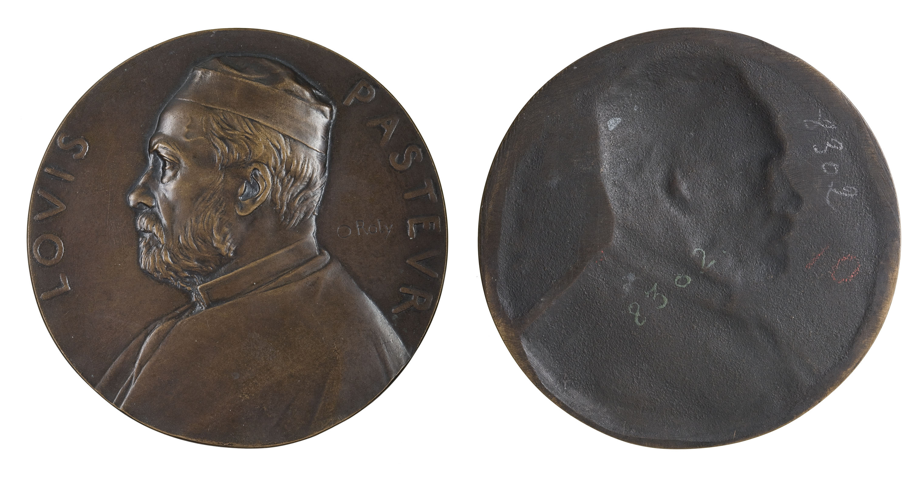 image for: Louis-Oscar Roty - A Louis Pasteur pel 65è aniversari - 1892