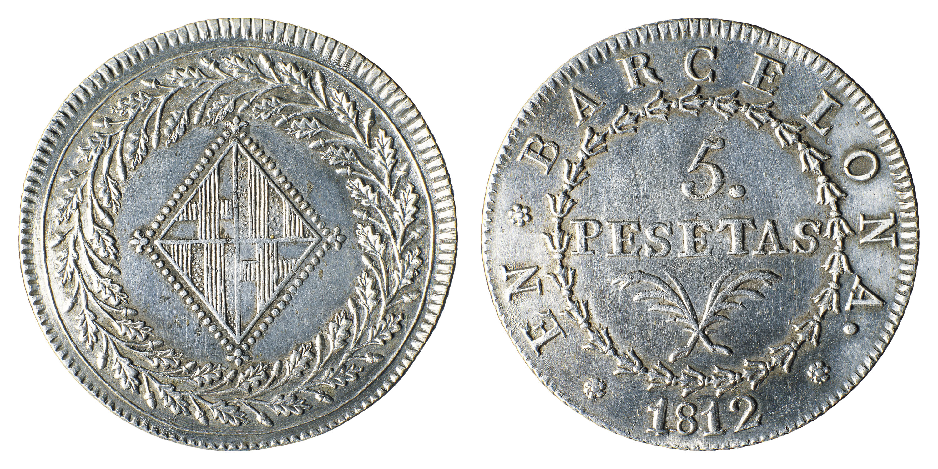 image for: Ocupació francesa - 5 pessetes - 1812