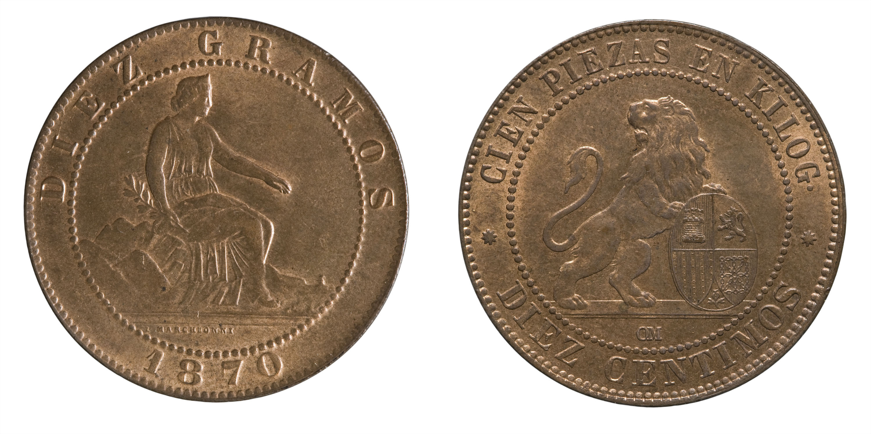 image for: Govern Provisional - 10 cèntims - 1870