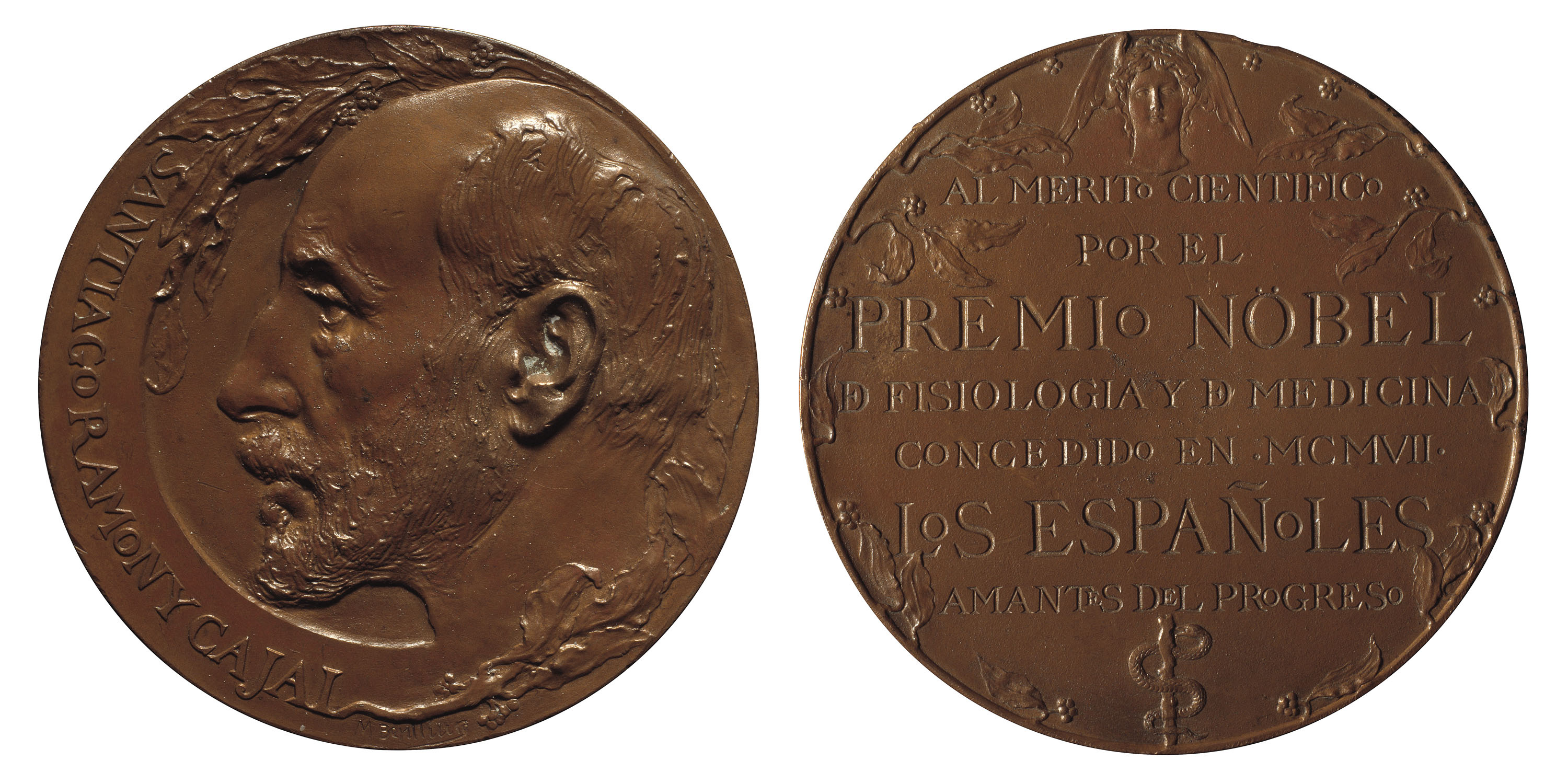 image for: Mariano Benlliure - A Santiago Ramon y Cajal - Cap a 1907