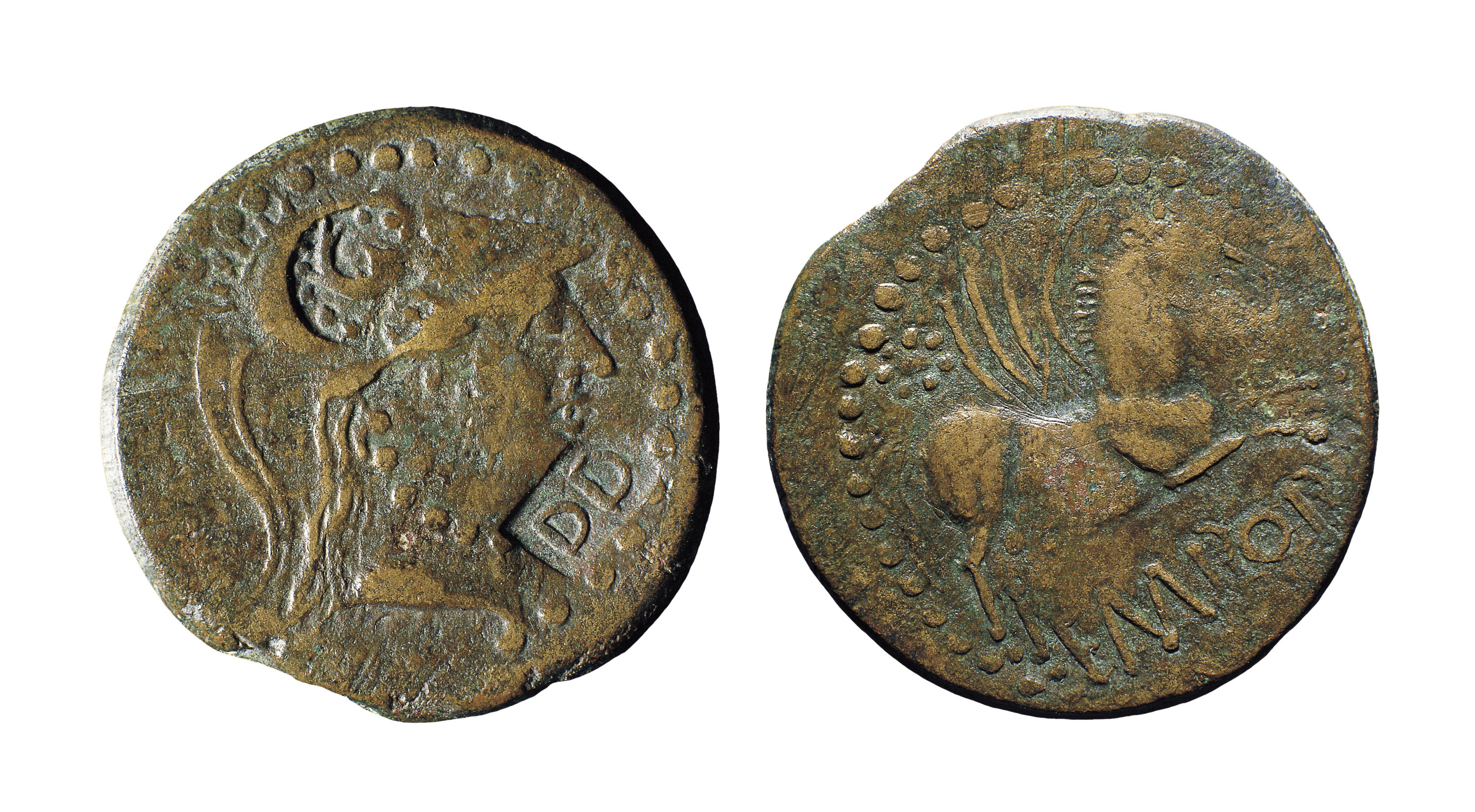 image for: Emporiae - As d&#039;Emporiae amb contramarca «DD» i dofí - Inicis del segle I