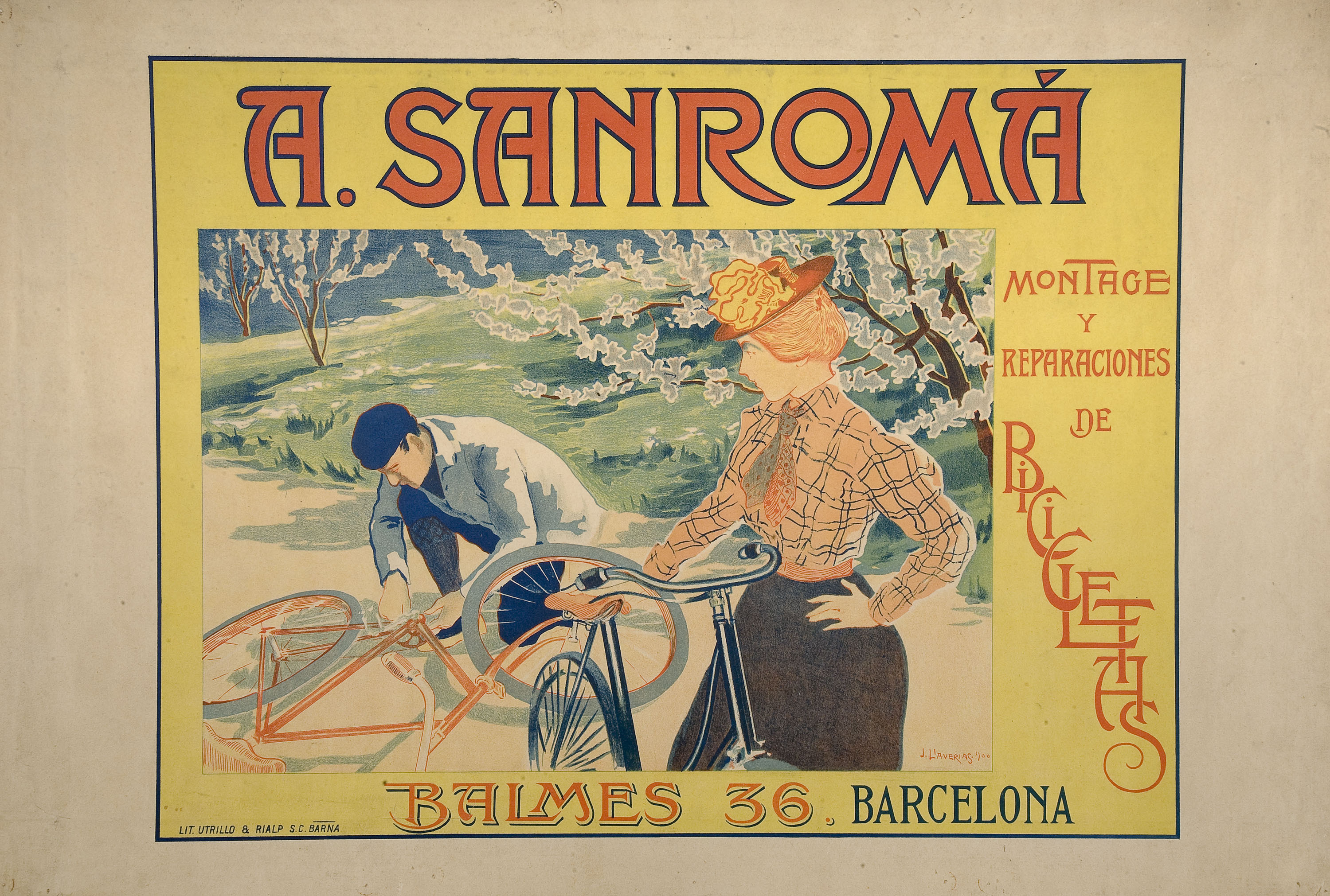 image for: Joan Llaverias - A. Sanromá. Montage y Reparaciones de Bicicletas - 1900