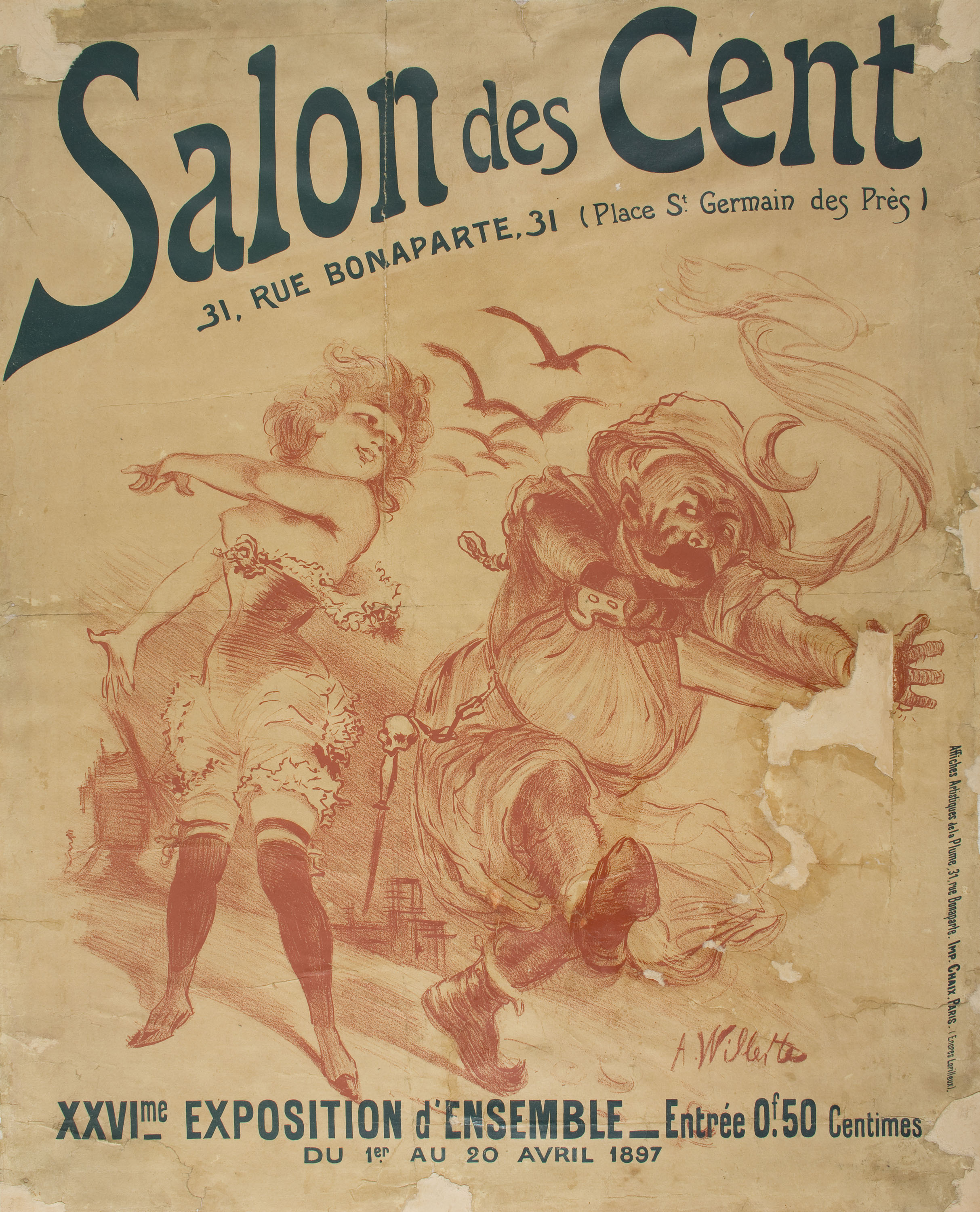 image for: Adolphe Léon Willette - Salon des Cent - 1897