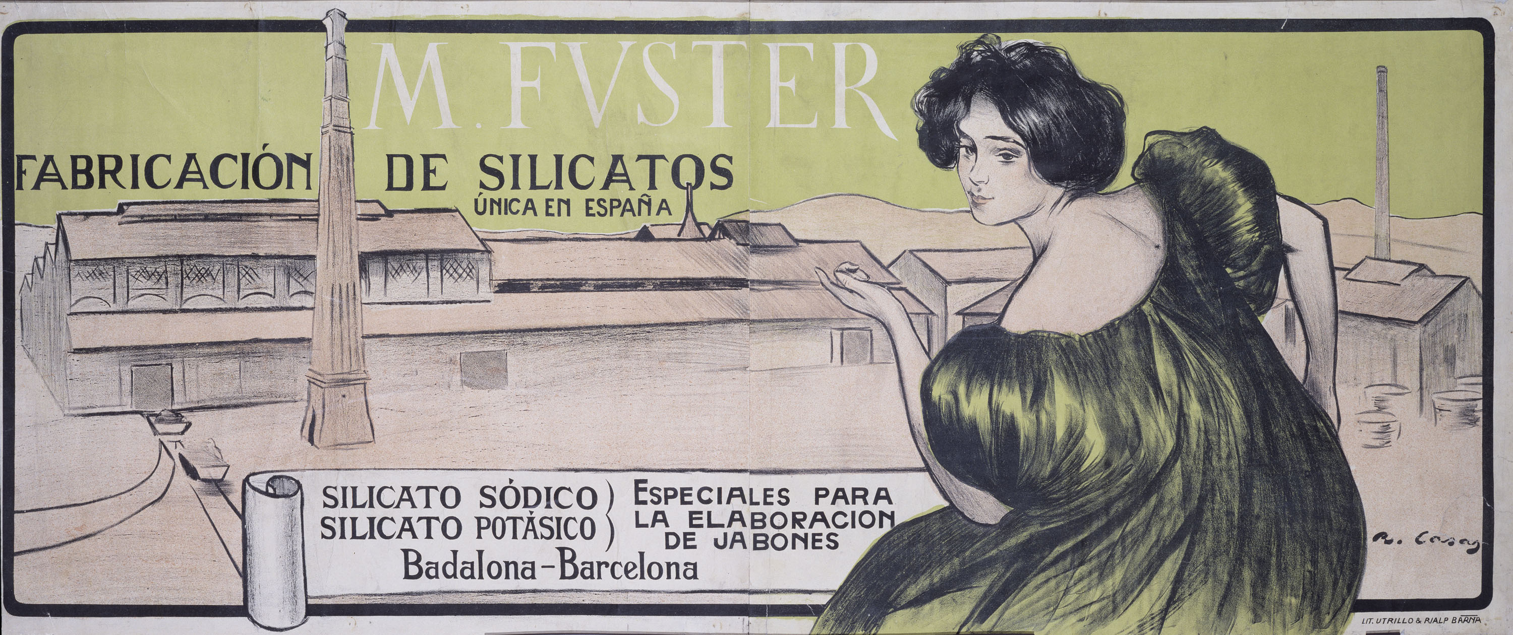 image for: Ramon Casas - M. Fvster. Fabricación de silicatos - 1898