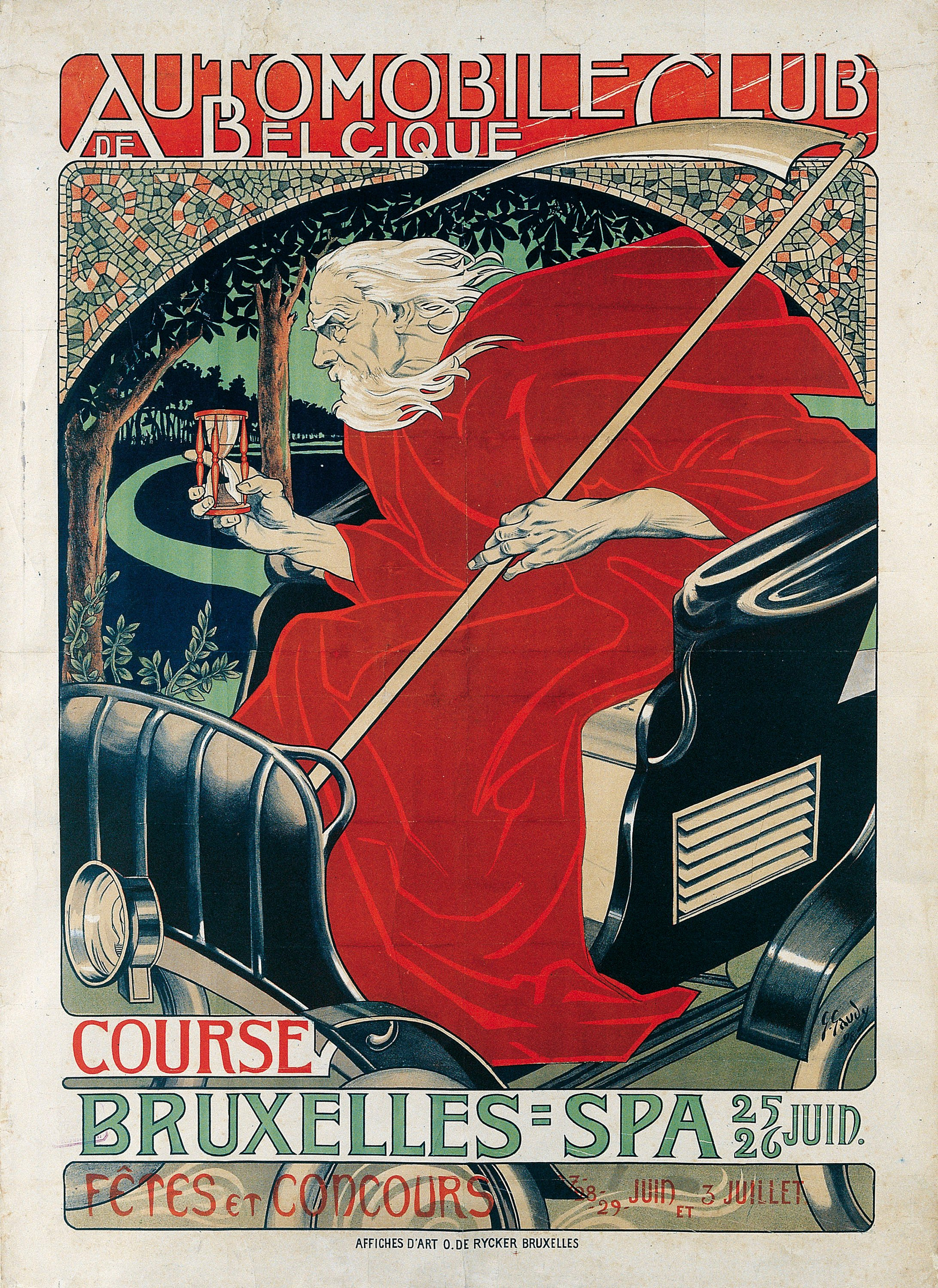 image for: Georges Gaudy - Automobile Club Belgique. Course Bruxelles - Spa - 1898