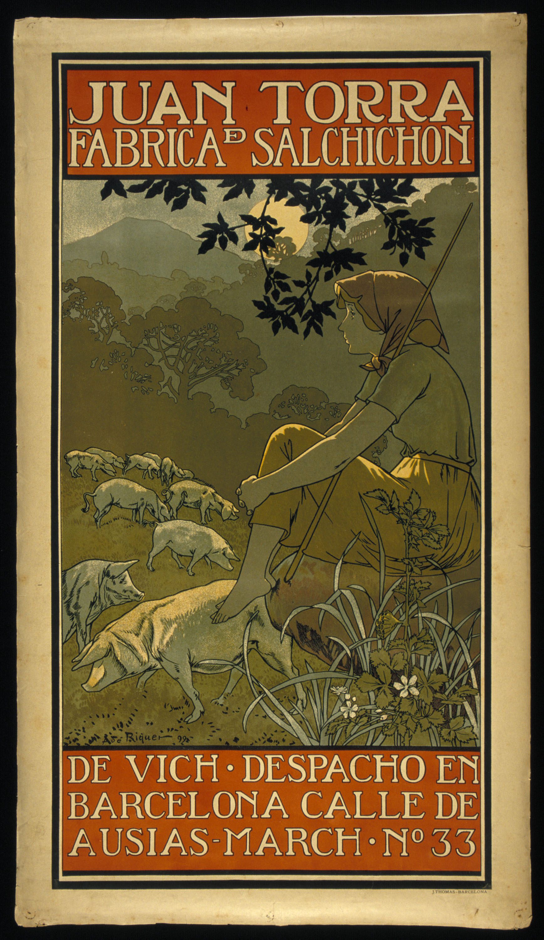 image for: Alexandre de Riquer - Juan Torra. Fabrica de Salchichon - 1899
