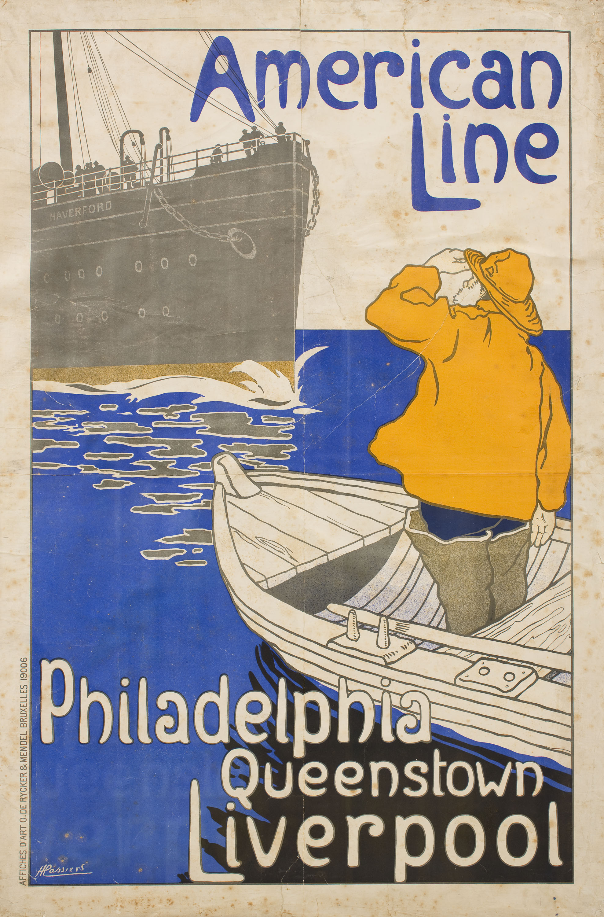 image for: Henri Cassiers - American Line. Philadelphia-Queenstown-Liverpool - 1900