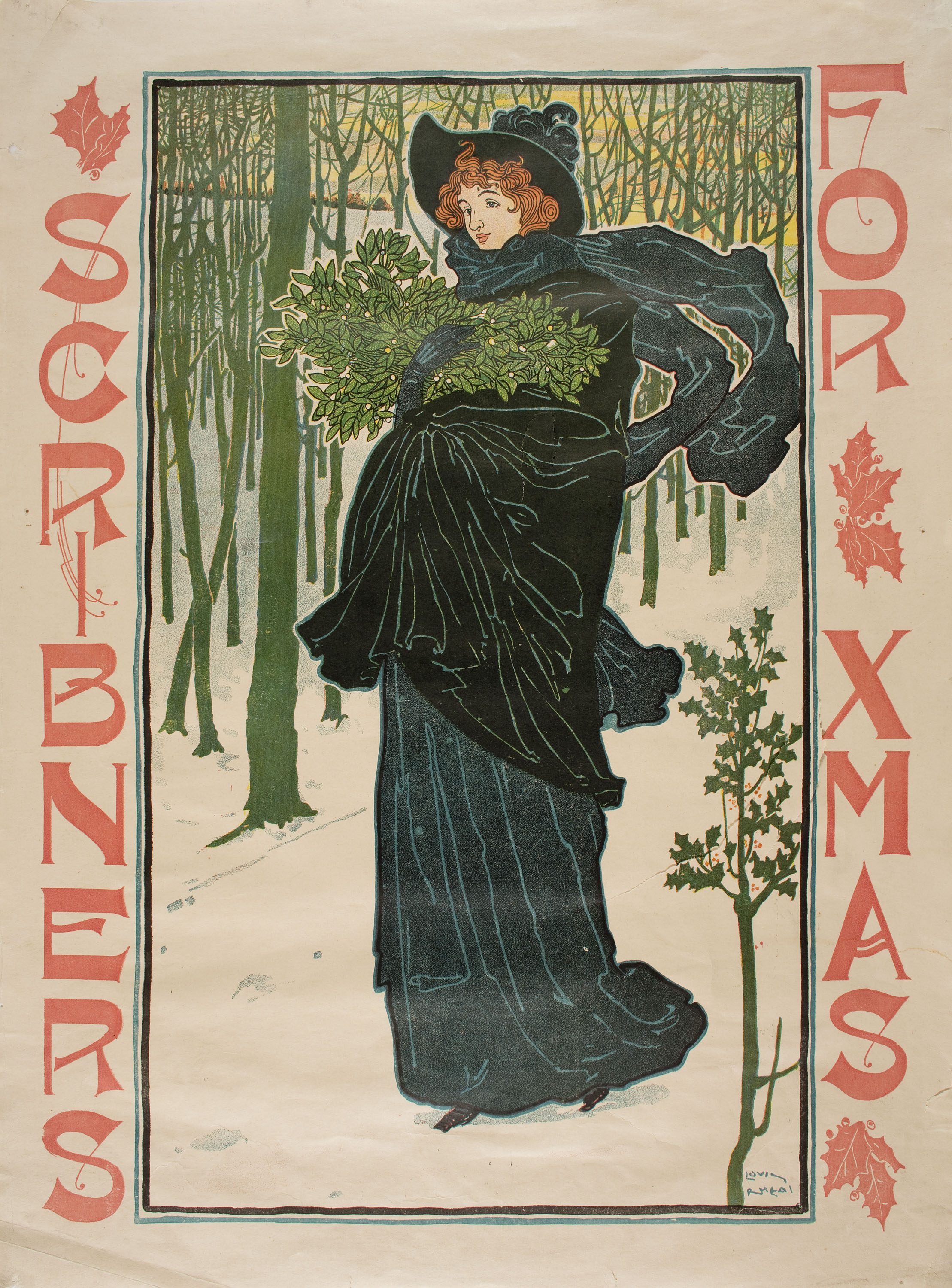 image for: Louis John Rhead - Scribners for Xmas - 1895