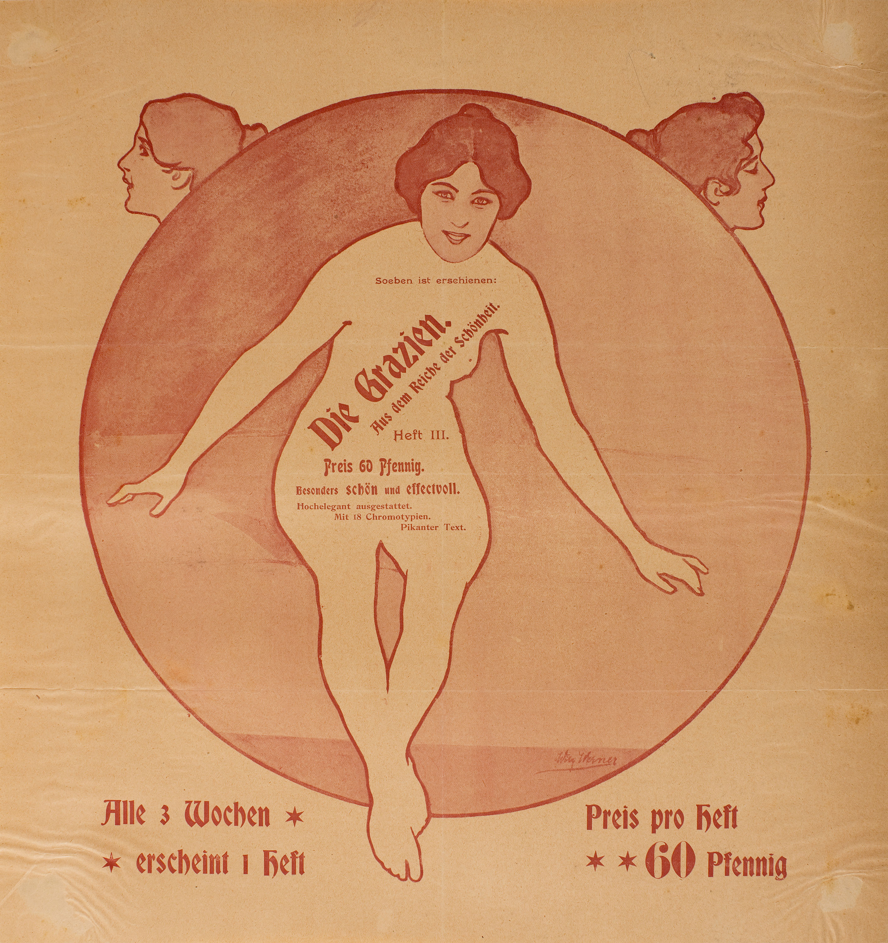 image for: W. Werner - Die Grazien - Cap a 1890-1910