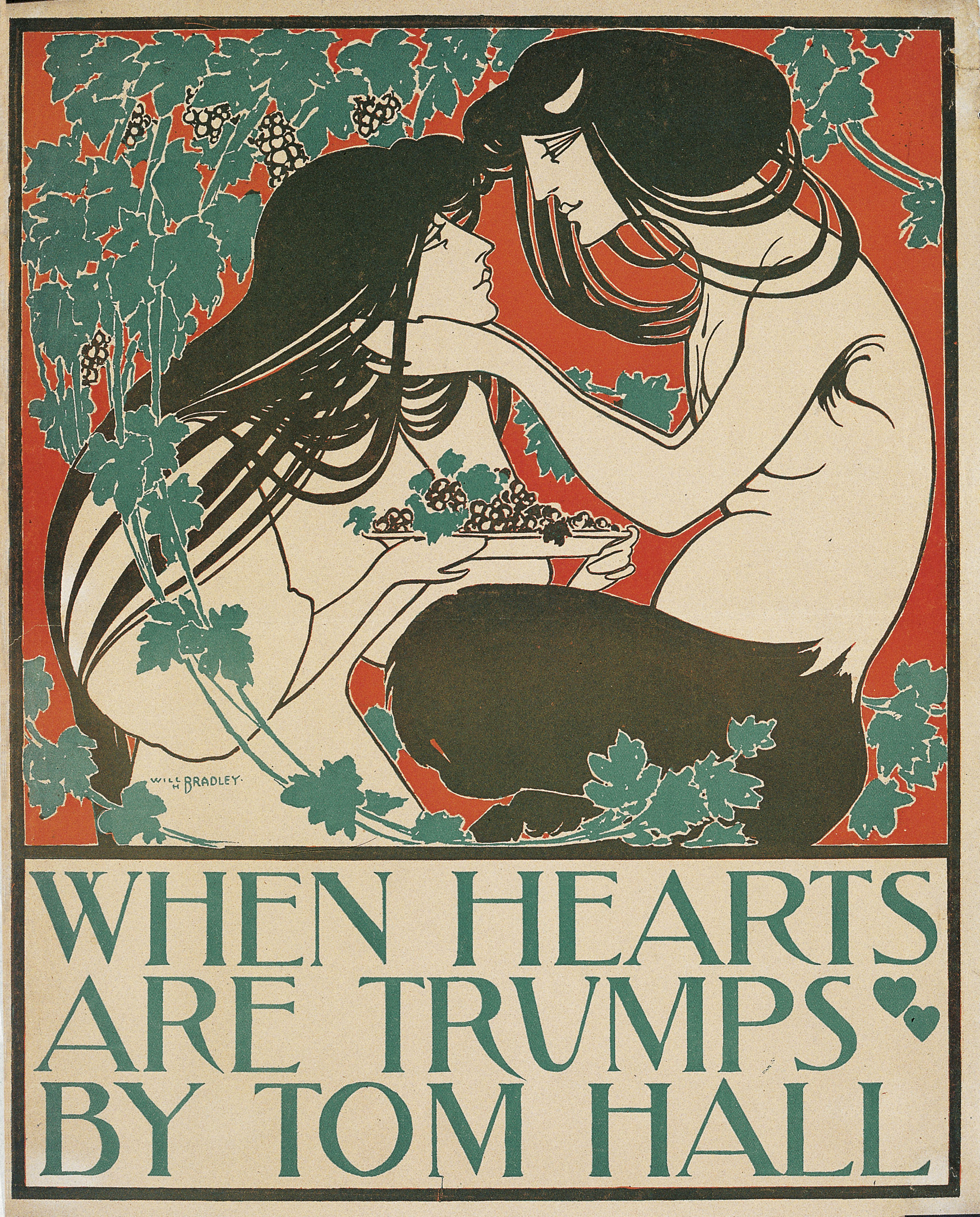 image for: William Henry Bradley - When Hearts Are Trumps by Tom Hall - 1894