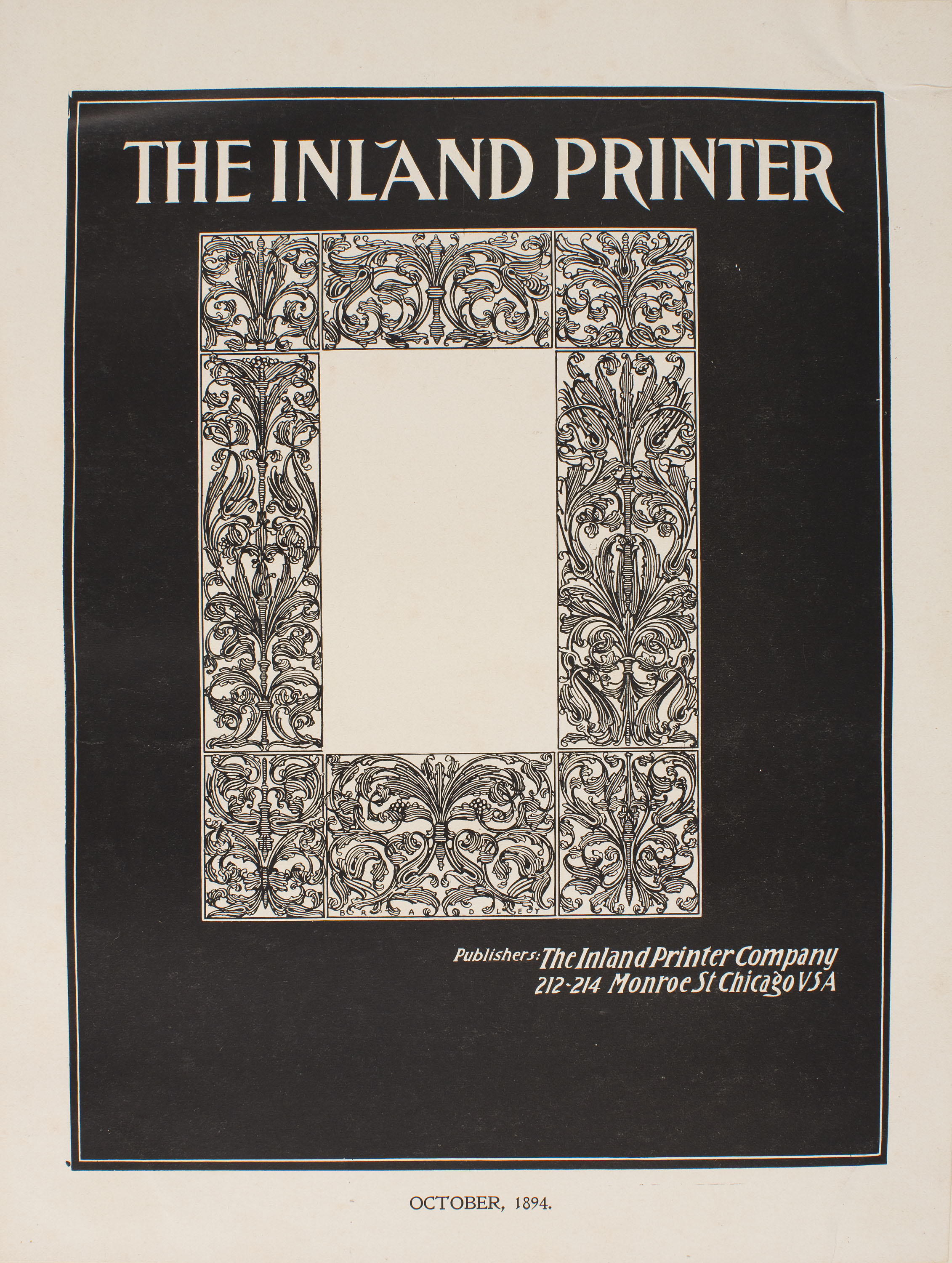 image for: William Henry Bradley - The Inland Printer. October, 1894 - 1894