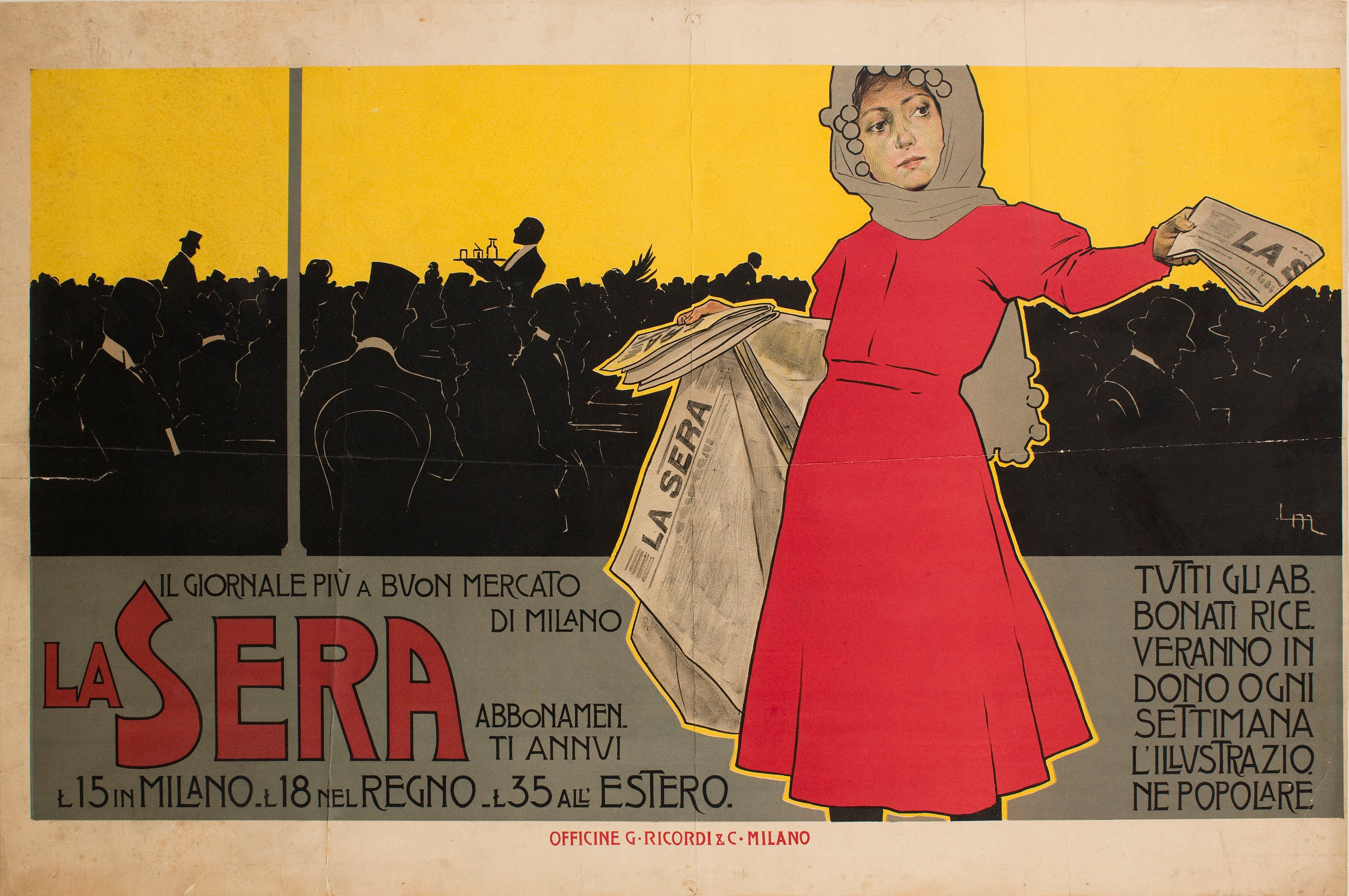 image for: Leopoldo Metlicovitz - La Sera - 1892
