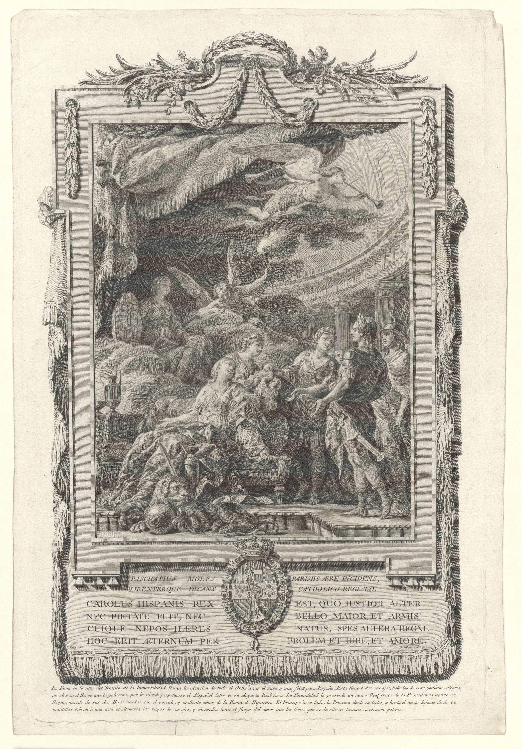 image for: Pasqual Pere Moles Corones - Al·legoria del naixement de l&#039;infant Carles Climent - 1771