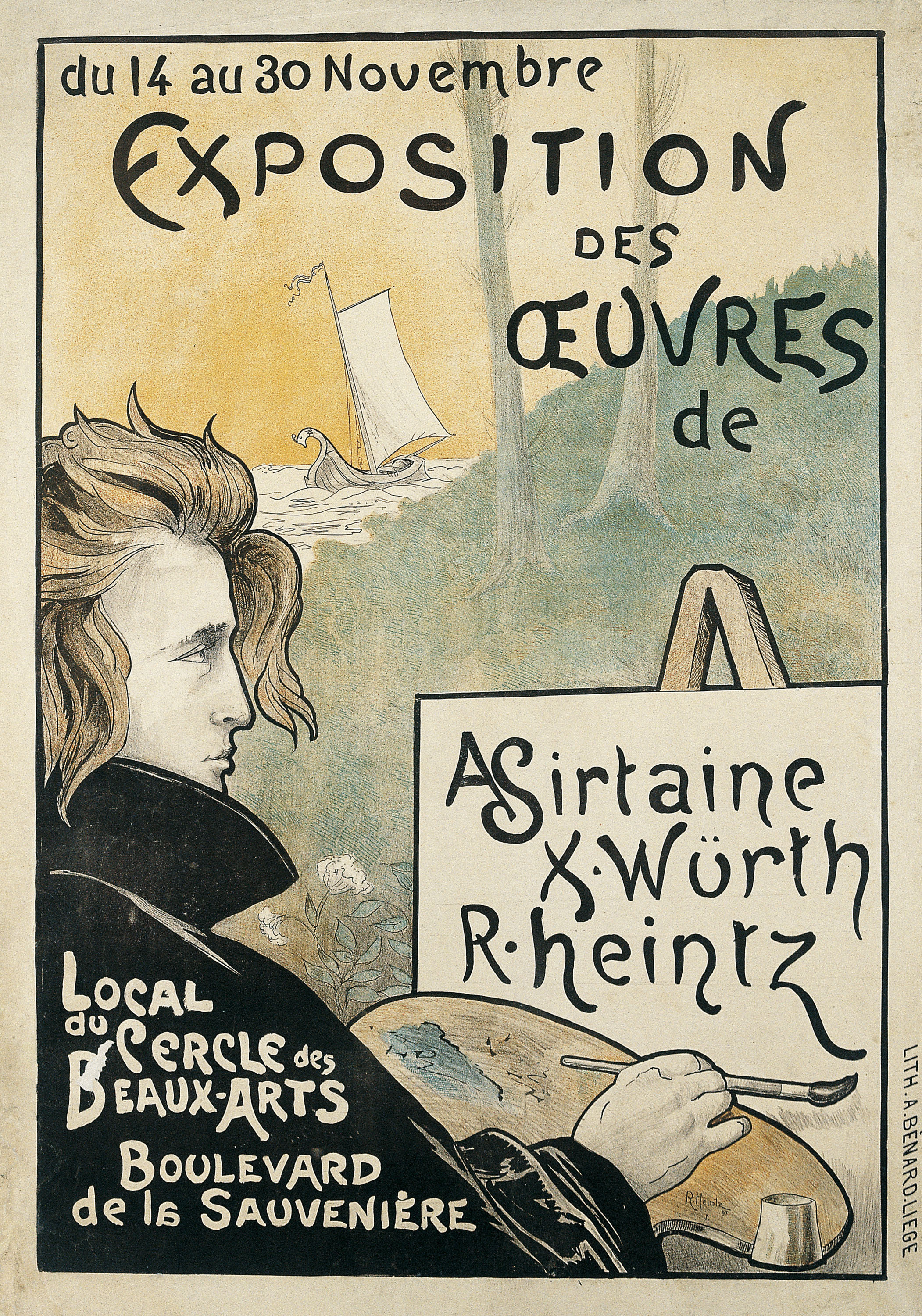 image for: Richard Heintz - Exposition des œuvres de A. Sirtaine, X. Würth, R. Heintz - 1897